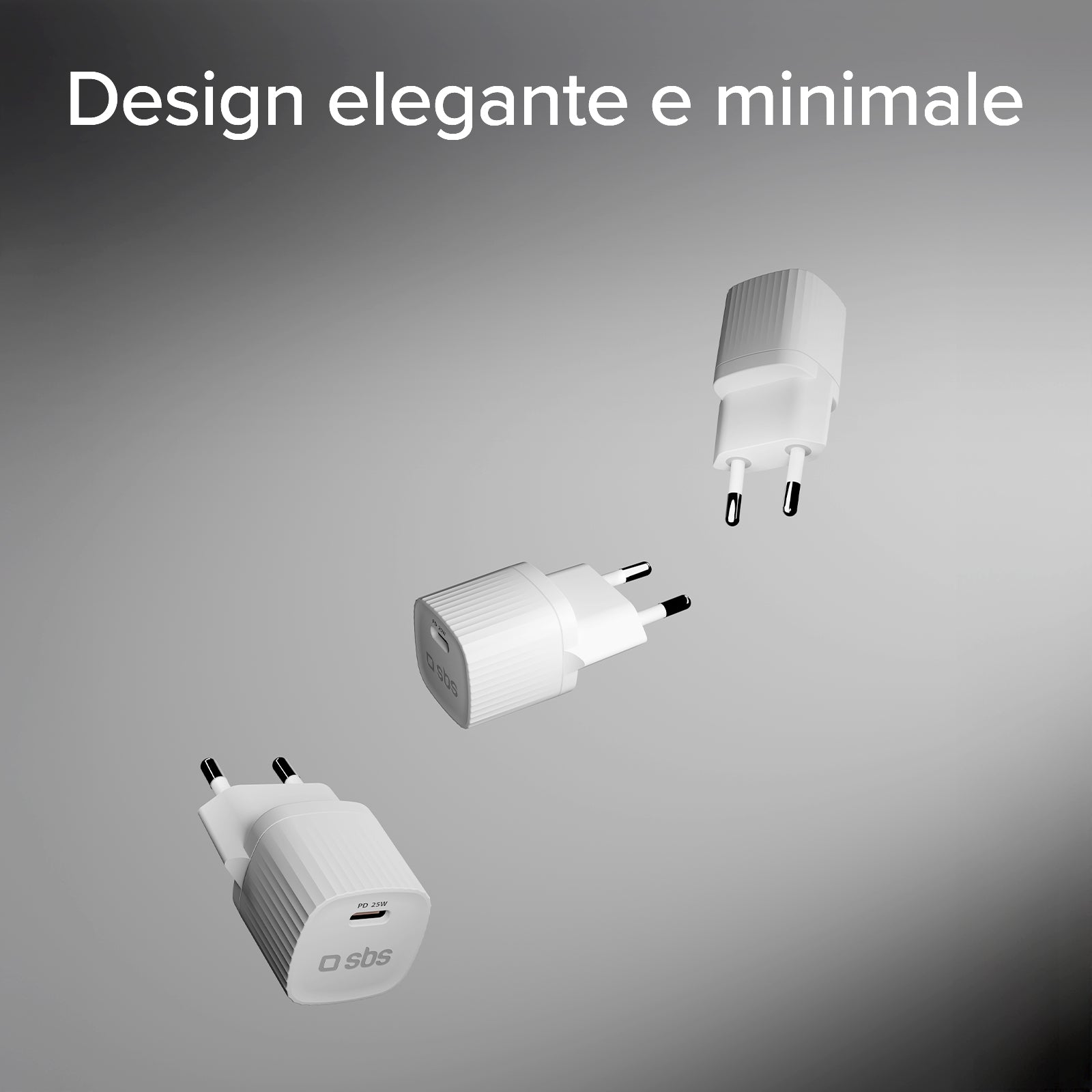 Caricatore caricabatterie con materiale GRS