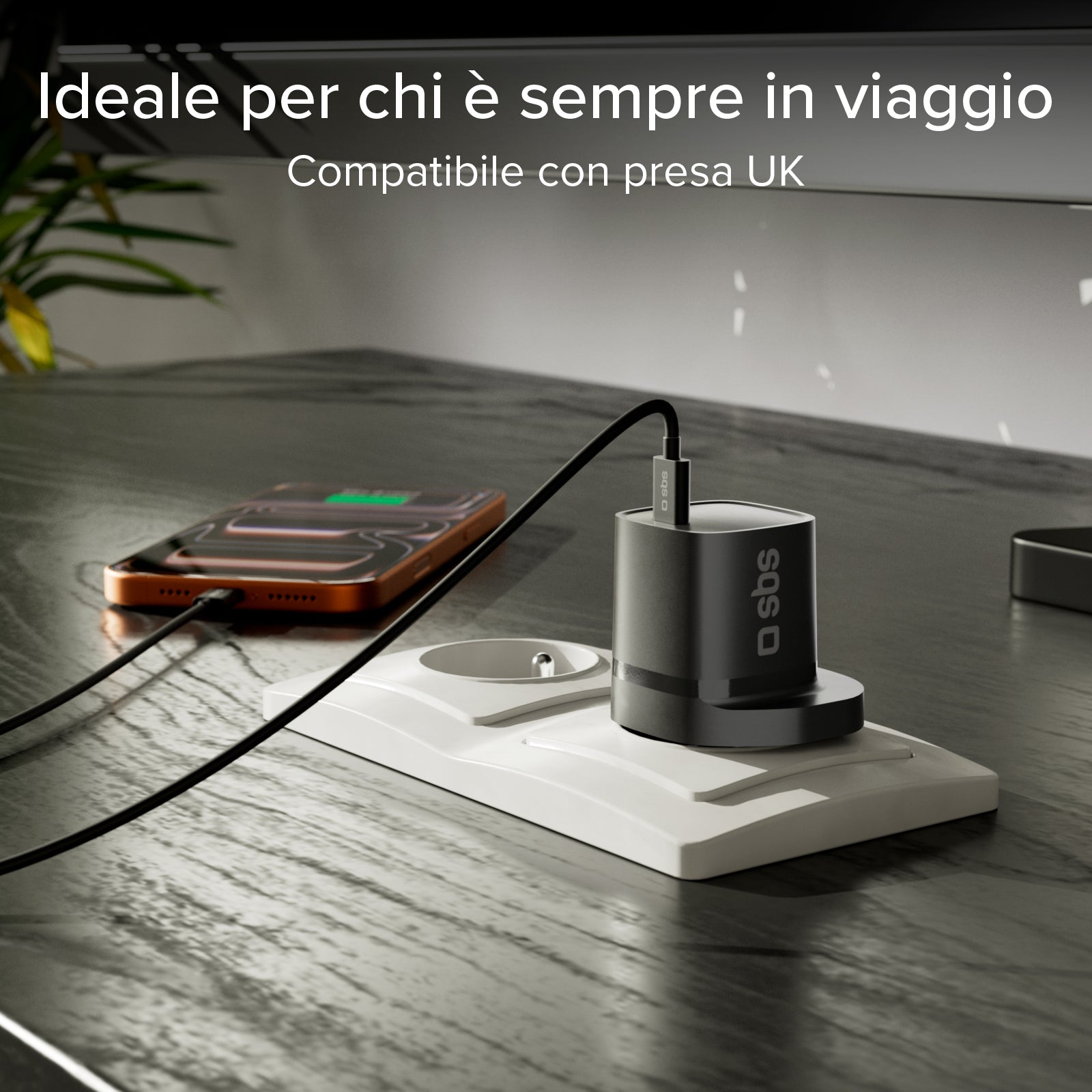 Ladegerät mit USB-C-Anschluss, 30W Leistung und UK-Stecker