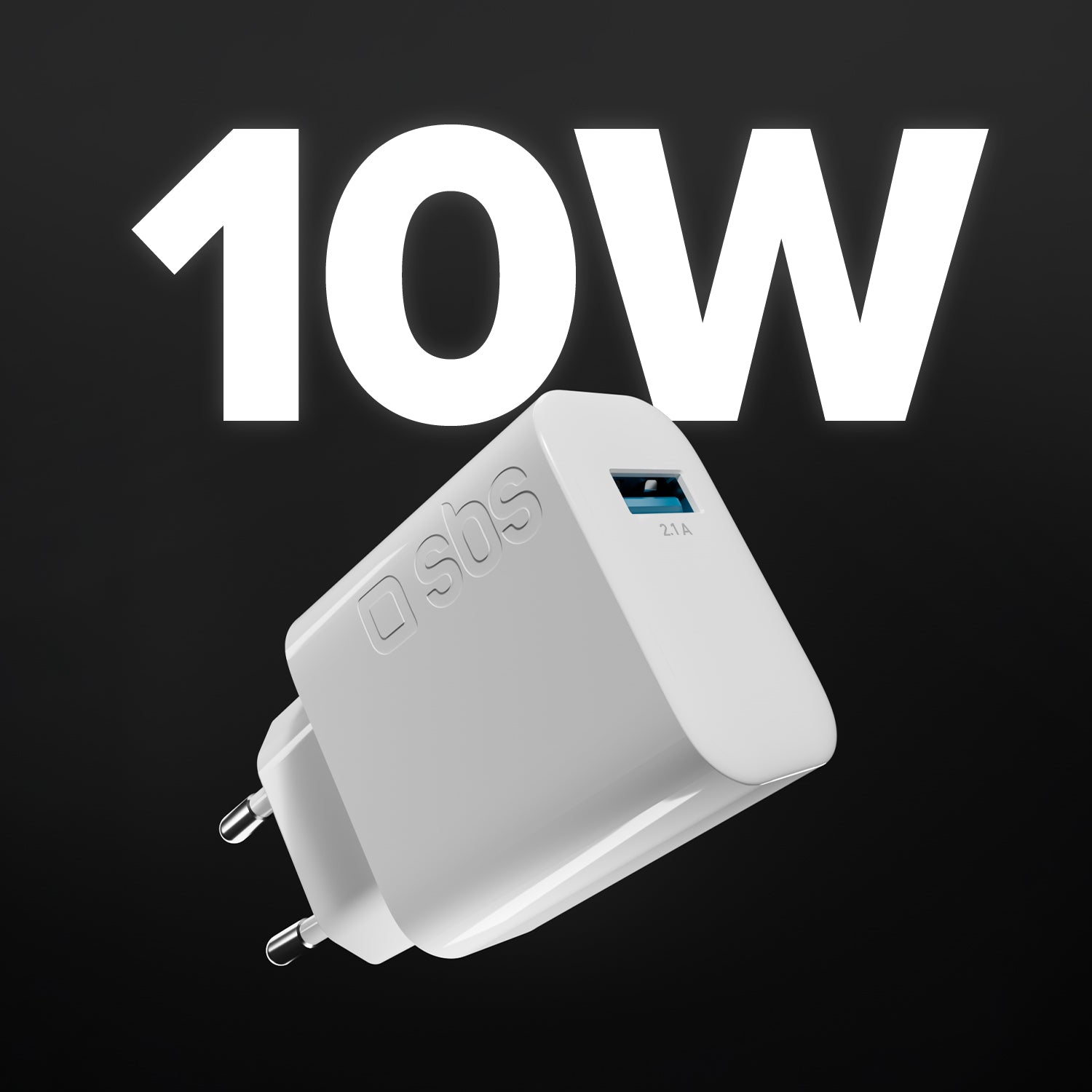 Caricabatterie caricatore 10W - carica rapida porta USB 2.1A Intelligent Charge