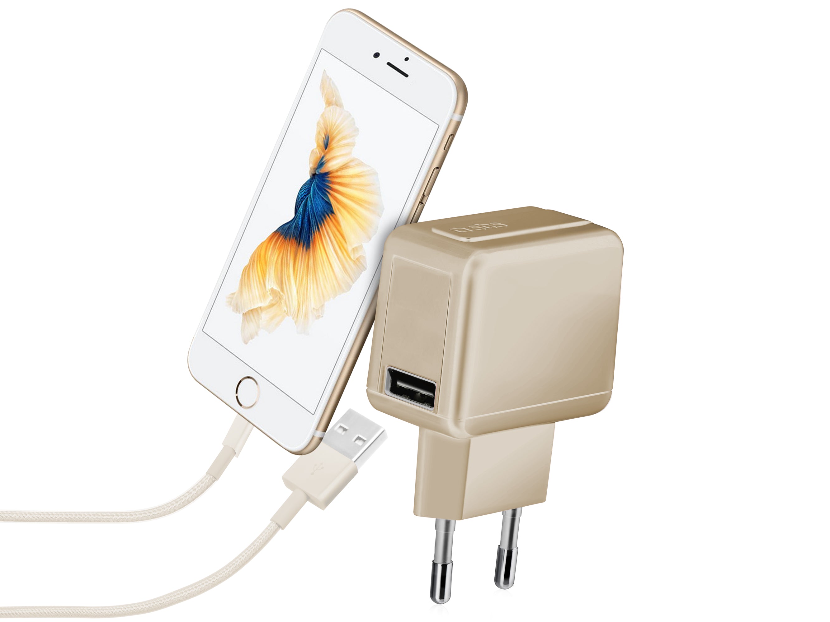 Caricabatteria da viaggio Gold Collection con porta USB 1 mAh