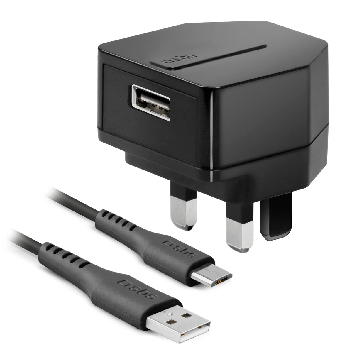 Kit caricatore UK con cavo USB + Micro‑USB