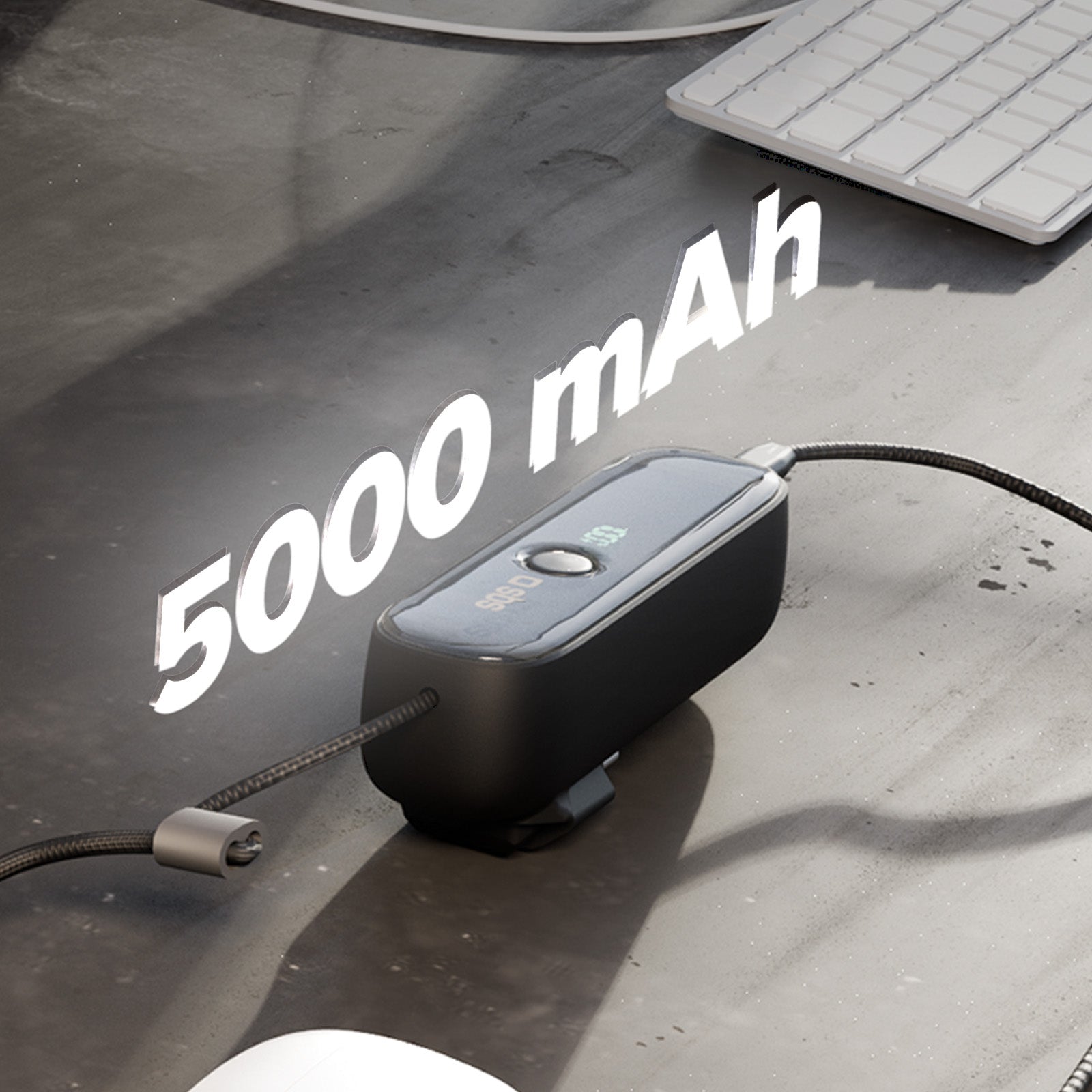Powerbank Hybride 5000 mAh PD 20 W avec fiche intégrée