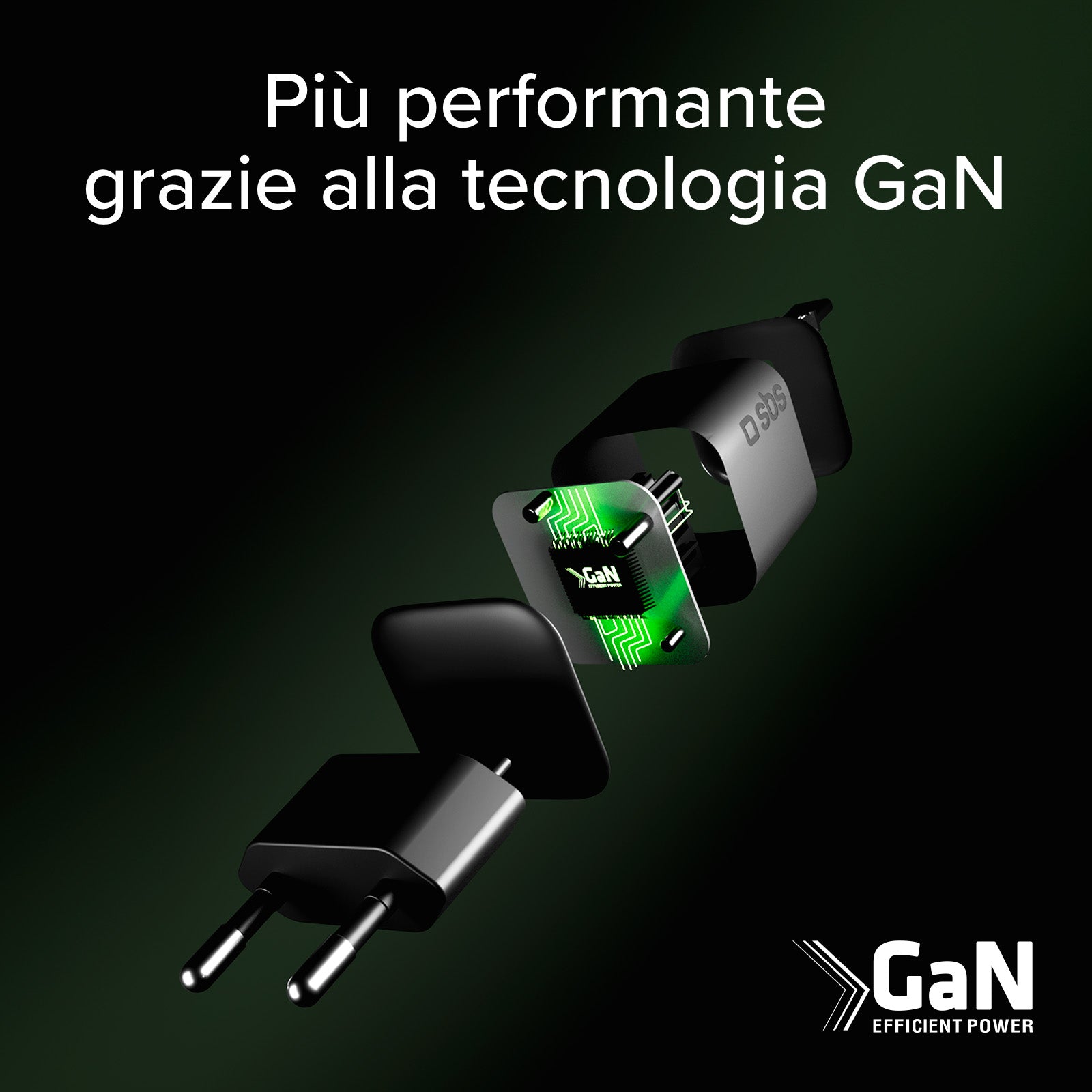 Caricatore da muro USB-C 20W GaN PD 3.0 mini size per smartphone e tablet