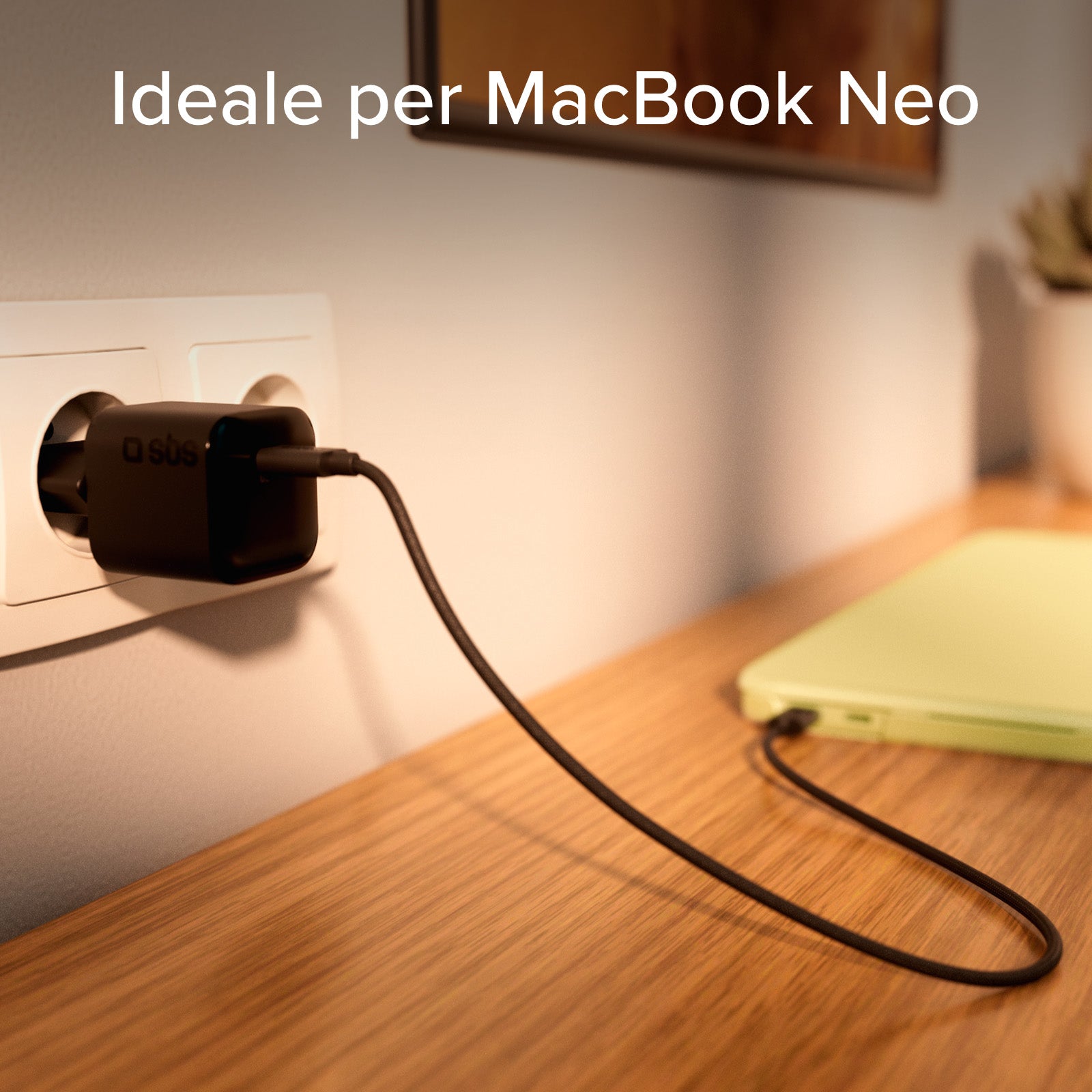 Caricatore da muro USB-C 20W GaN PD 3.0 mini size per smartphone e tablet