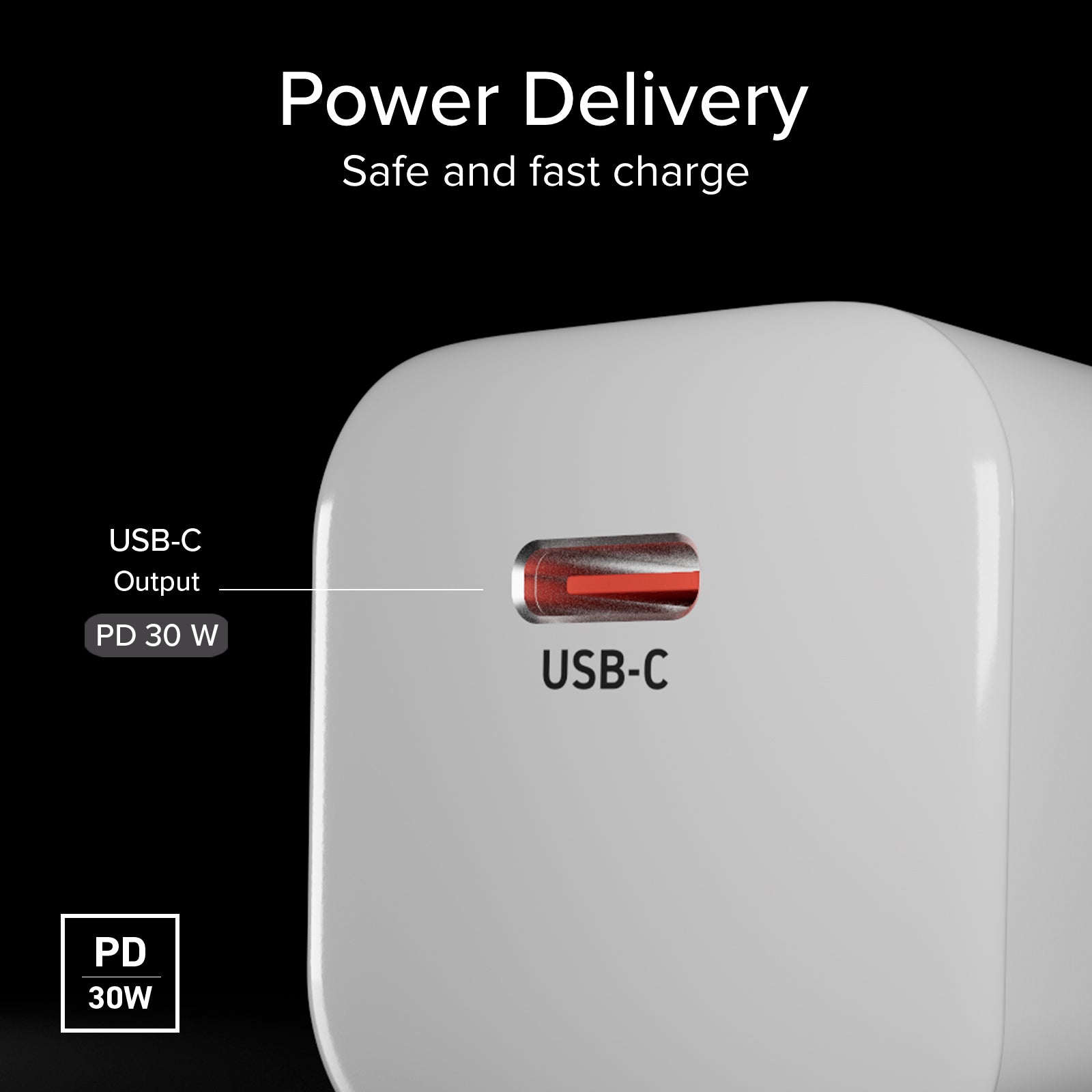 Cargador de pared USB-C 30 W compacto con Power Delivery 3.0 y PPS