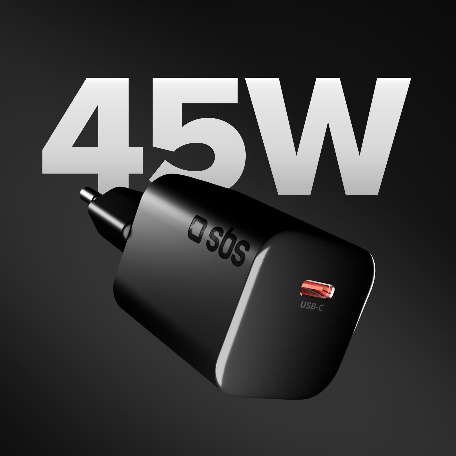 Cargador de pared USB-C ultracompacto de 45 W con Power Delivery 3.0 y PPS