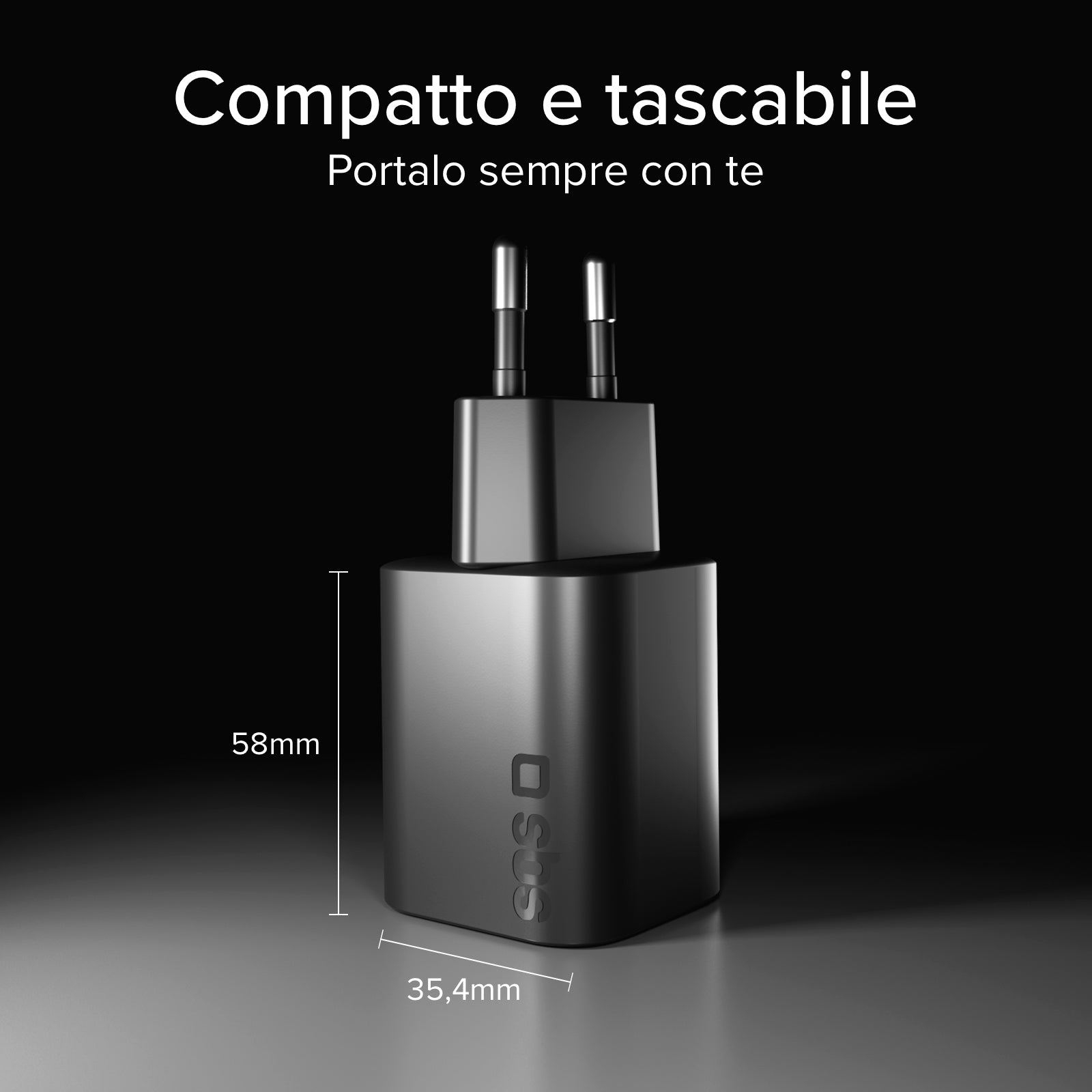 Cargador de pared GaN USB-C de 65 W con Power Delivery 3.0 y fuente de alimentación programable