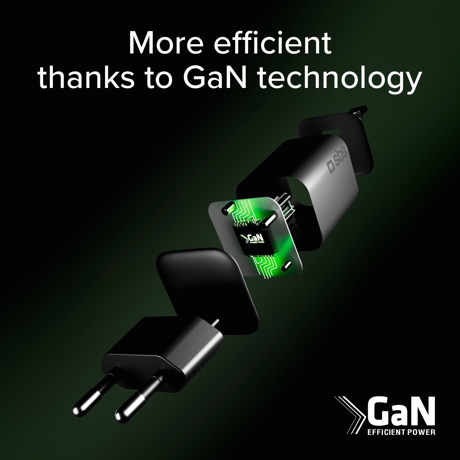 Cargador de pared GaN USB-C de 65 W con Power Delivery 3.0 y fuente de alimentación programable