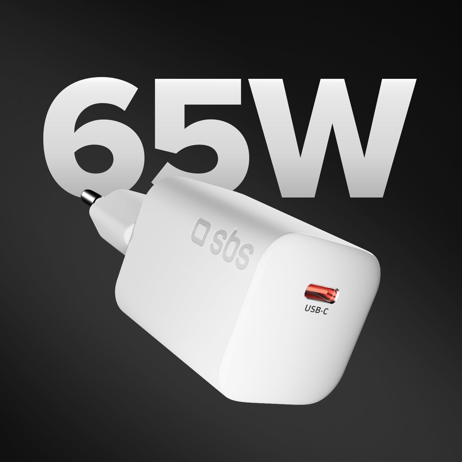Cargador de pared GaN USB-C de 65 W con Power Delivery 3.0 y fuente de alimentación programable