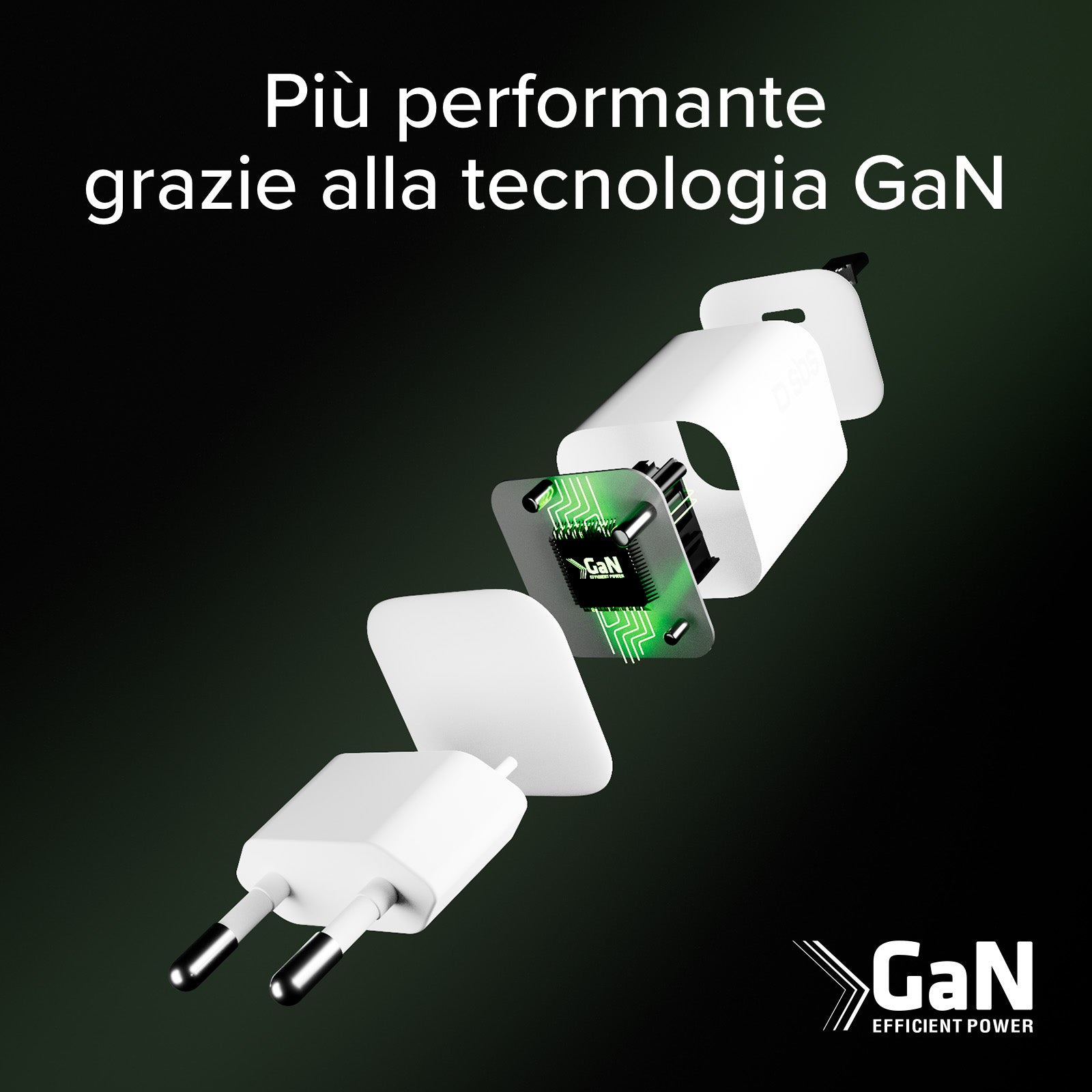 Cargador de pared GaN USB-C de 65 W con Power Delivery 3.0 y fuente de alimentación programable