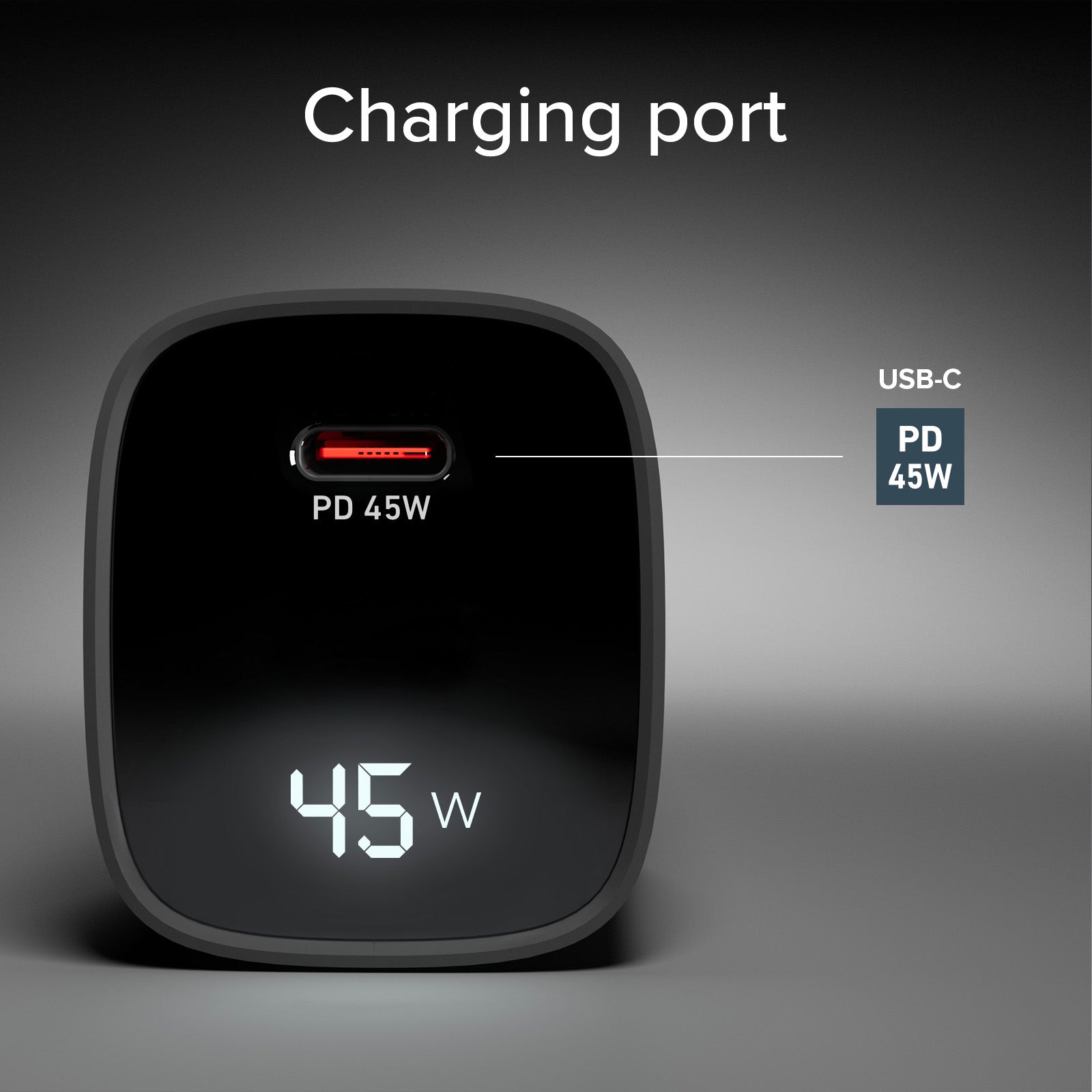 45-Watt-Ladegerät mit integriertem Display