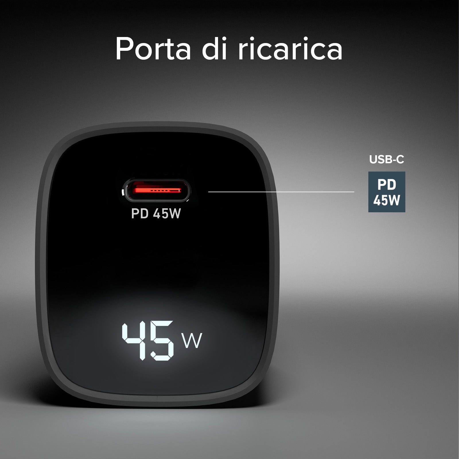 45-Watt-Ladegerät mit integriertem Display