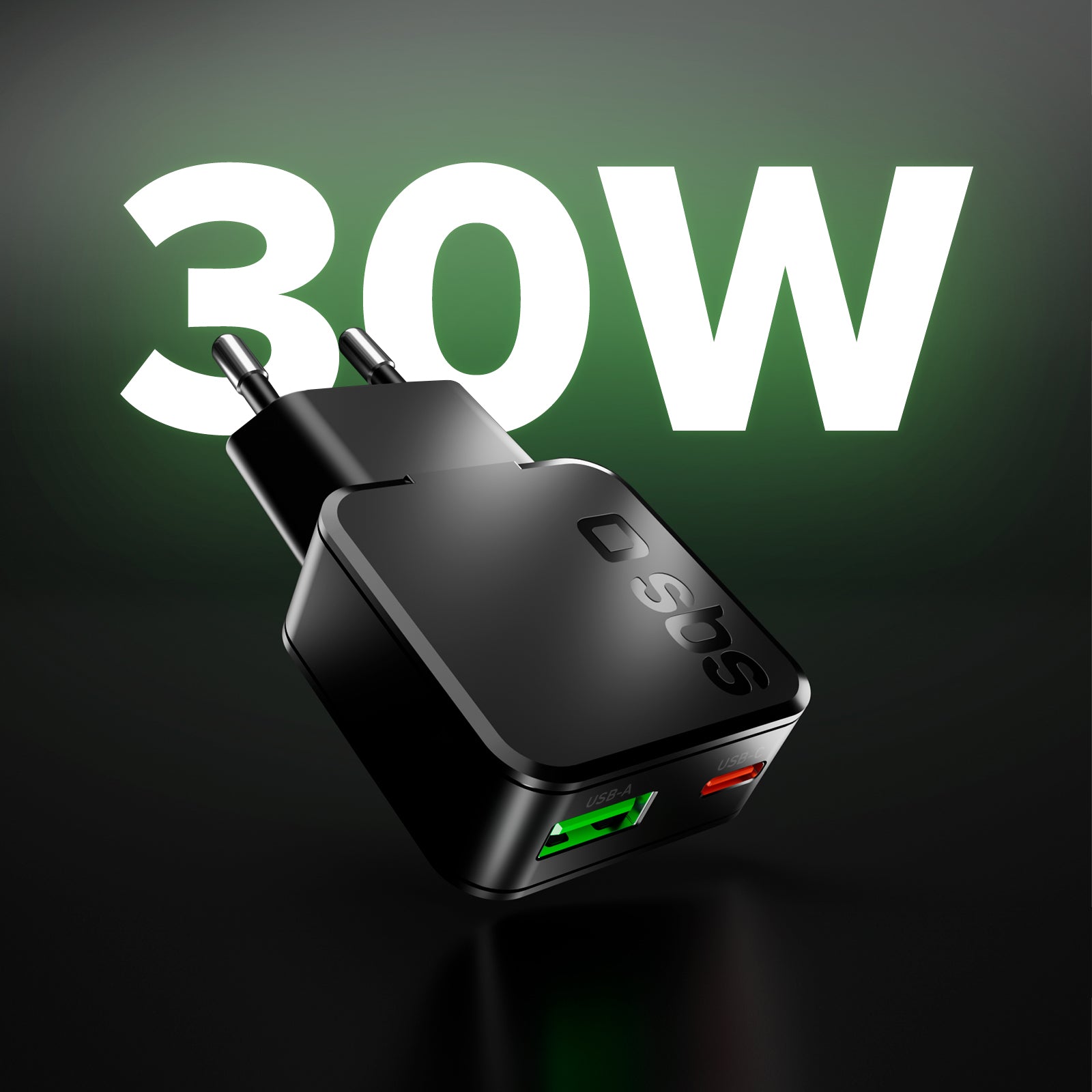Slim 30W USB-C Power Delivery and USB-A Fast Charge wall charger