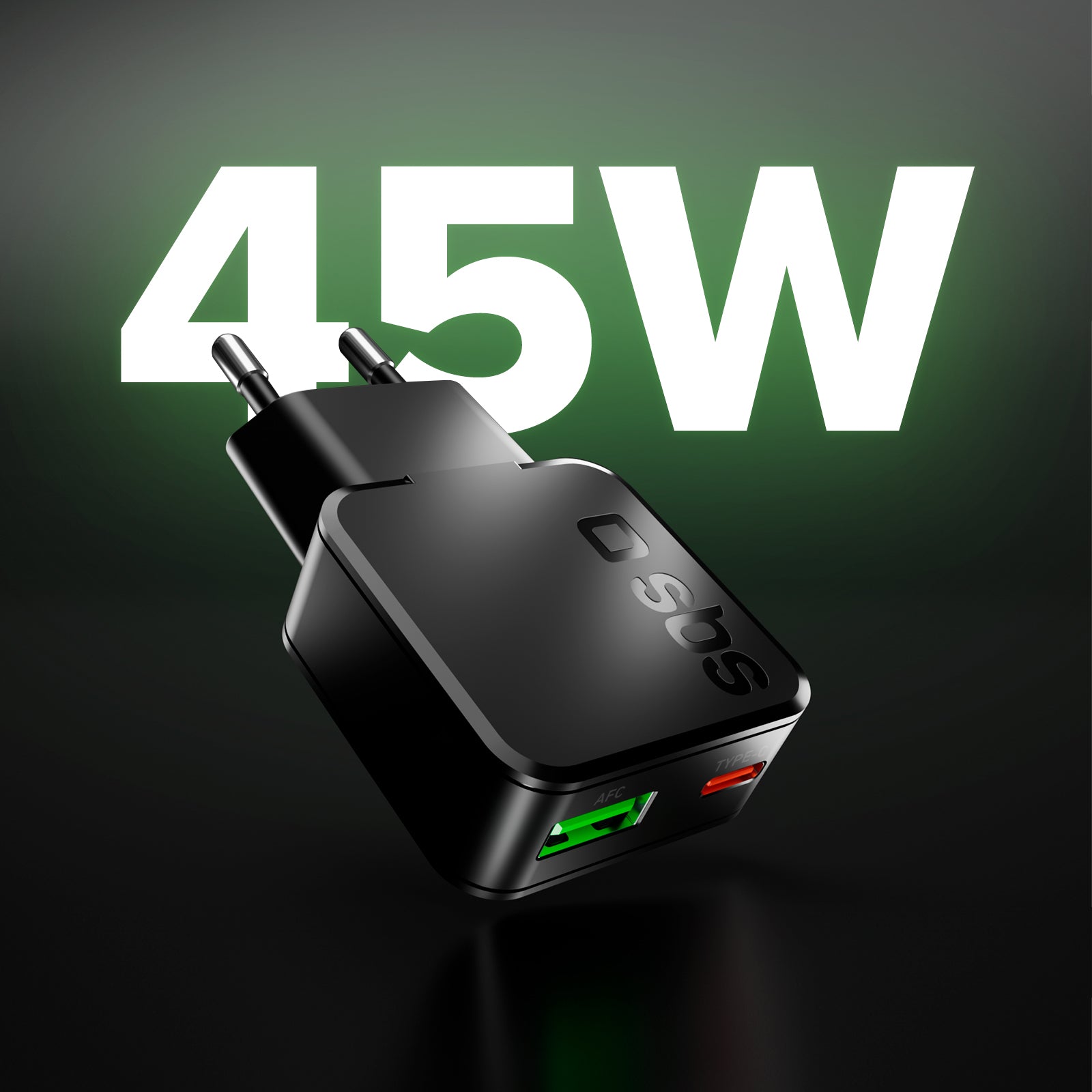Ultra-Slim 45 W USB-C wall charger with dual output