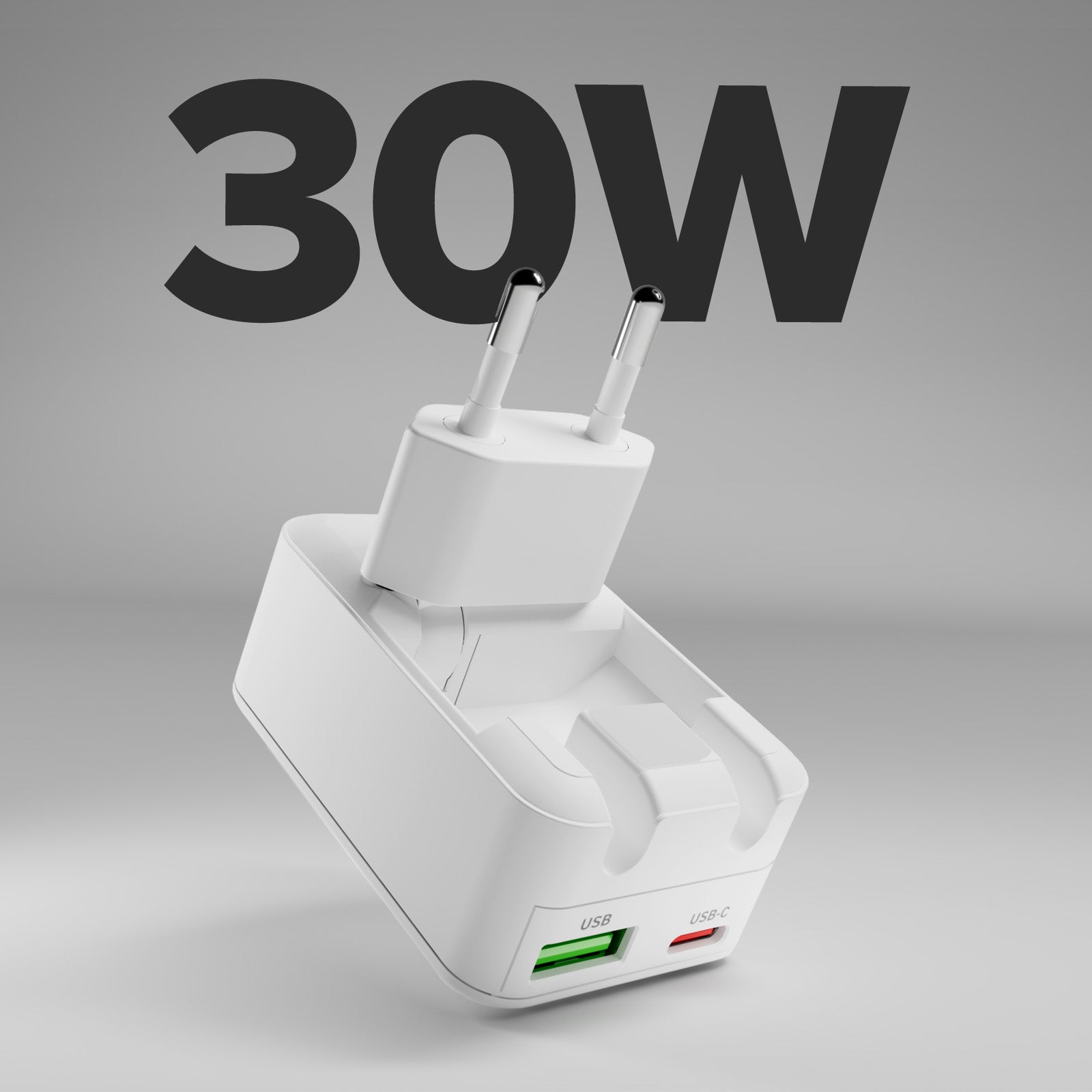 Cargador de pared Flexi Wall Charger 30W con enchufe plegable