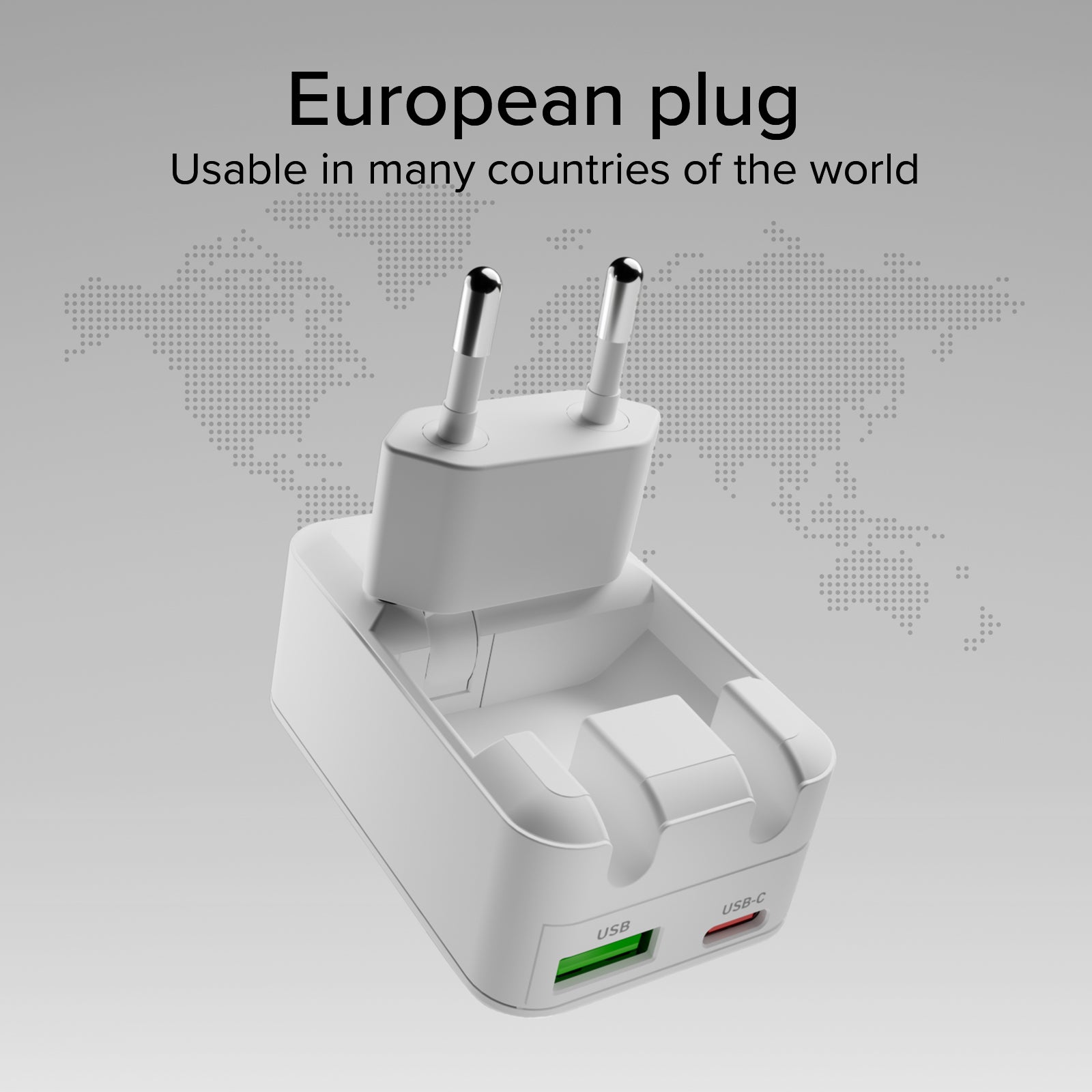 Caricatore da parete Flexi Wall Charger 30W con spina pieghevole