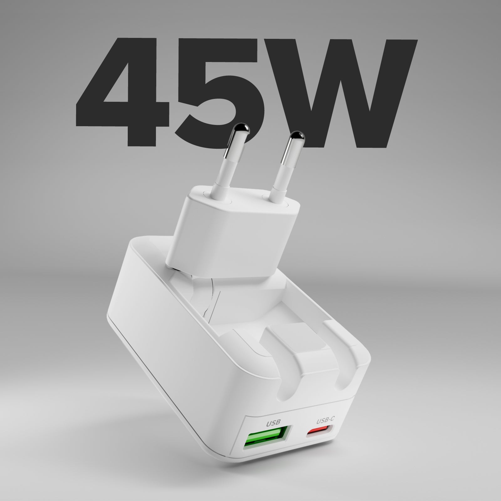 Caricatore da Parete Flexi Wall Charger 45W con Spina Pieghevole