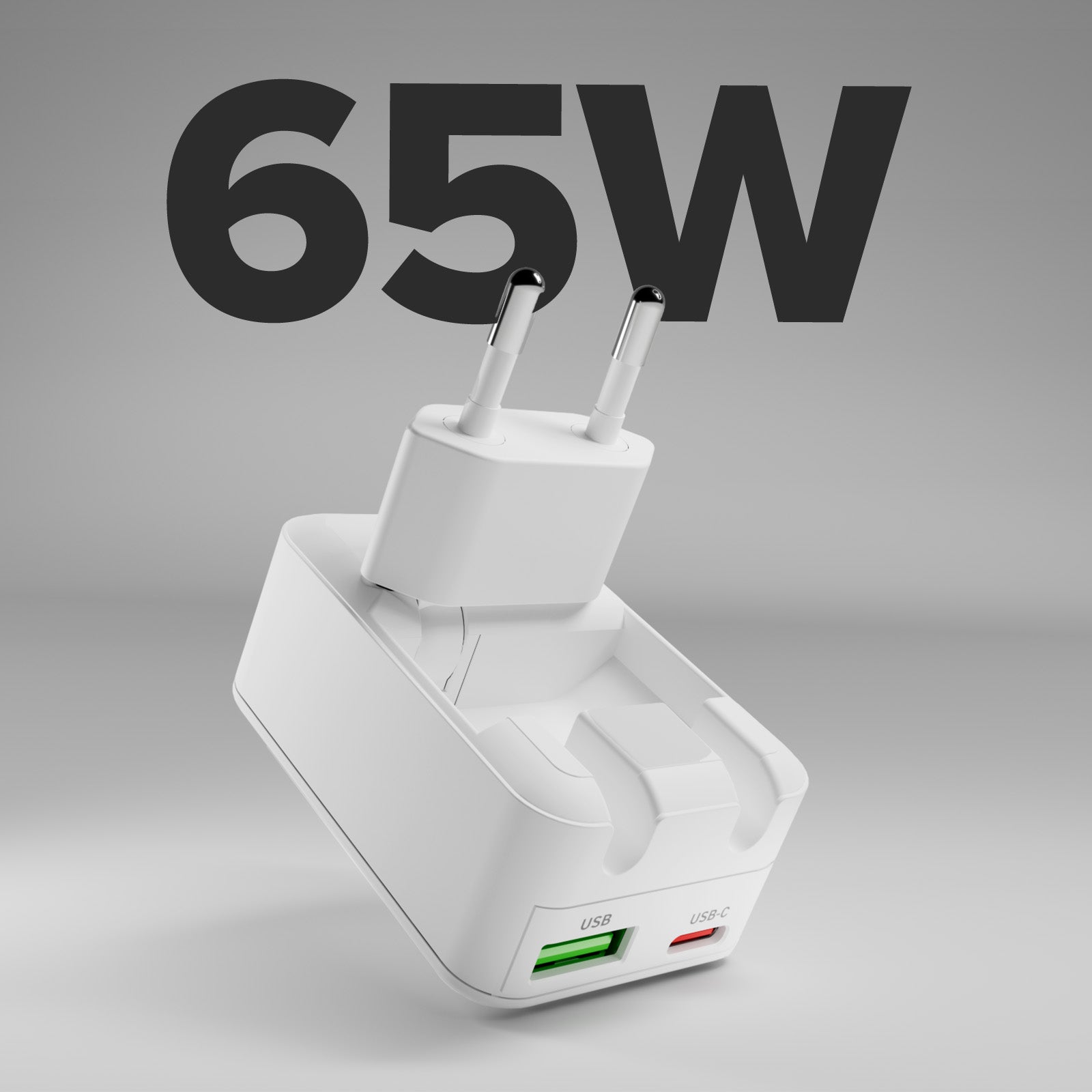 Caricatore da Parete Flexi Wall Charger 65W con Spina Pieghevole