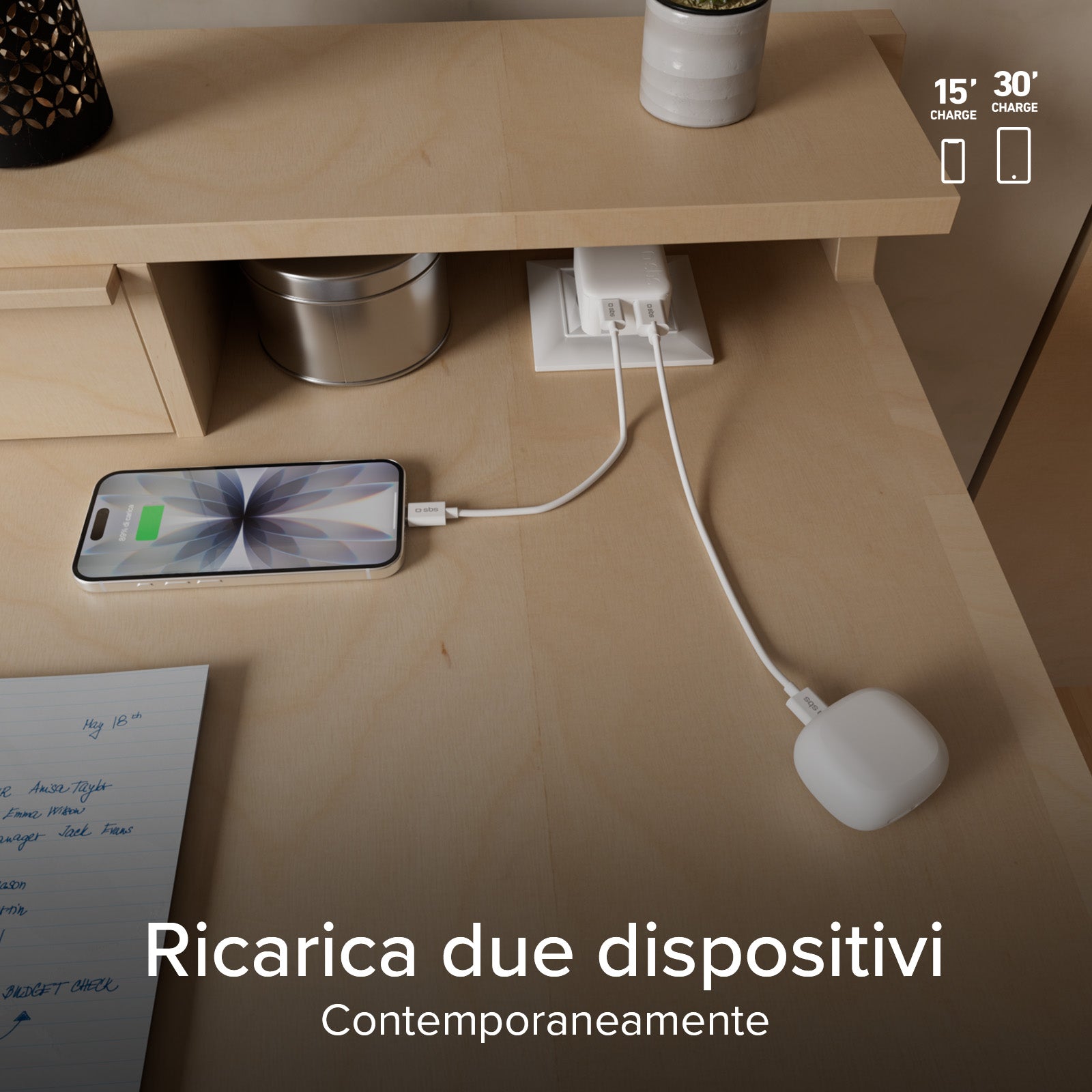 Caricatore da Parete Flexi Wall Charger 65W con Spina Pieghevole