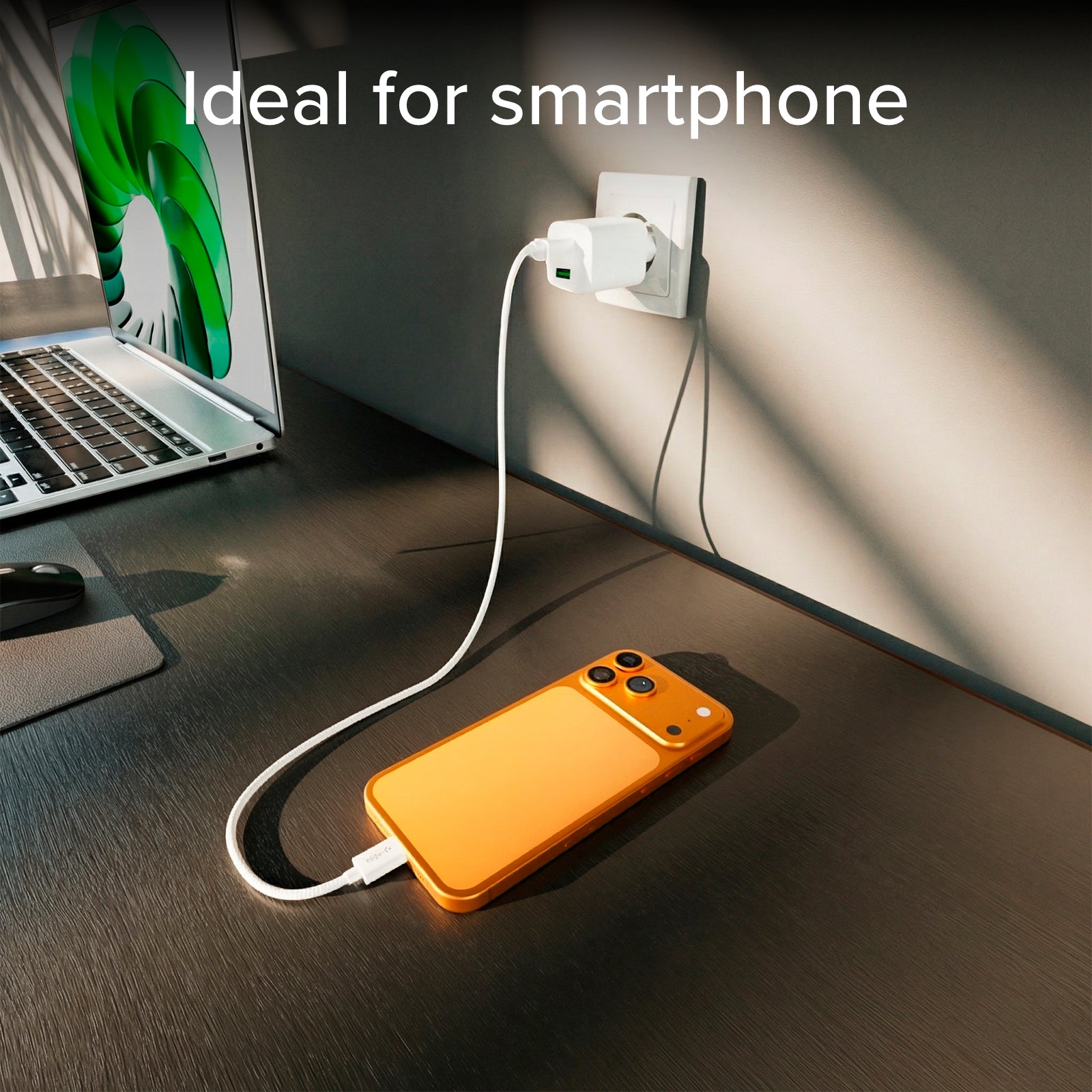 Kit de carga con cargador de pared 20W GaN Power Delivery y cable USB-C de 1,5 m