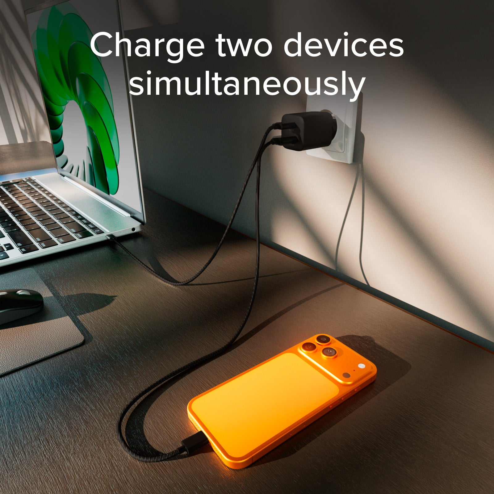 65W GaN Power Delivery Wandladegerät-Set mit USB-C-Kabel 1,5 m für schnelles Laden