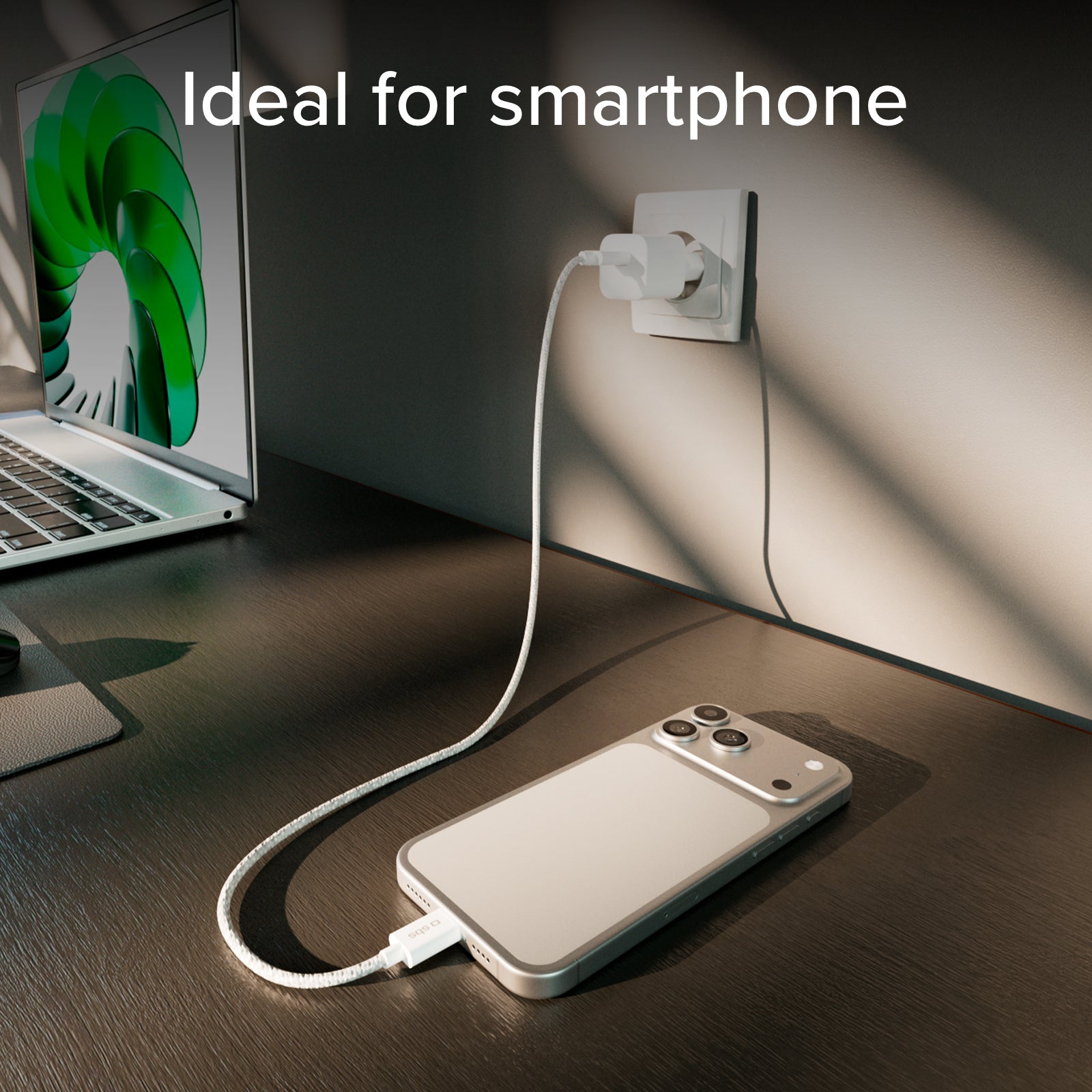 20W Power Delivery USB-C Wall Charger Kit with 1.5 m Braided USB-C Cable