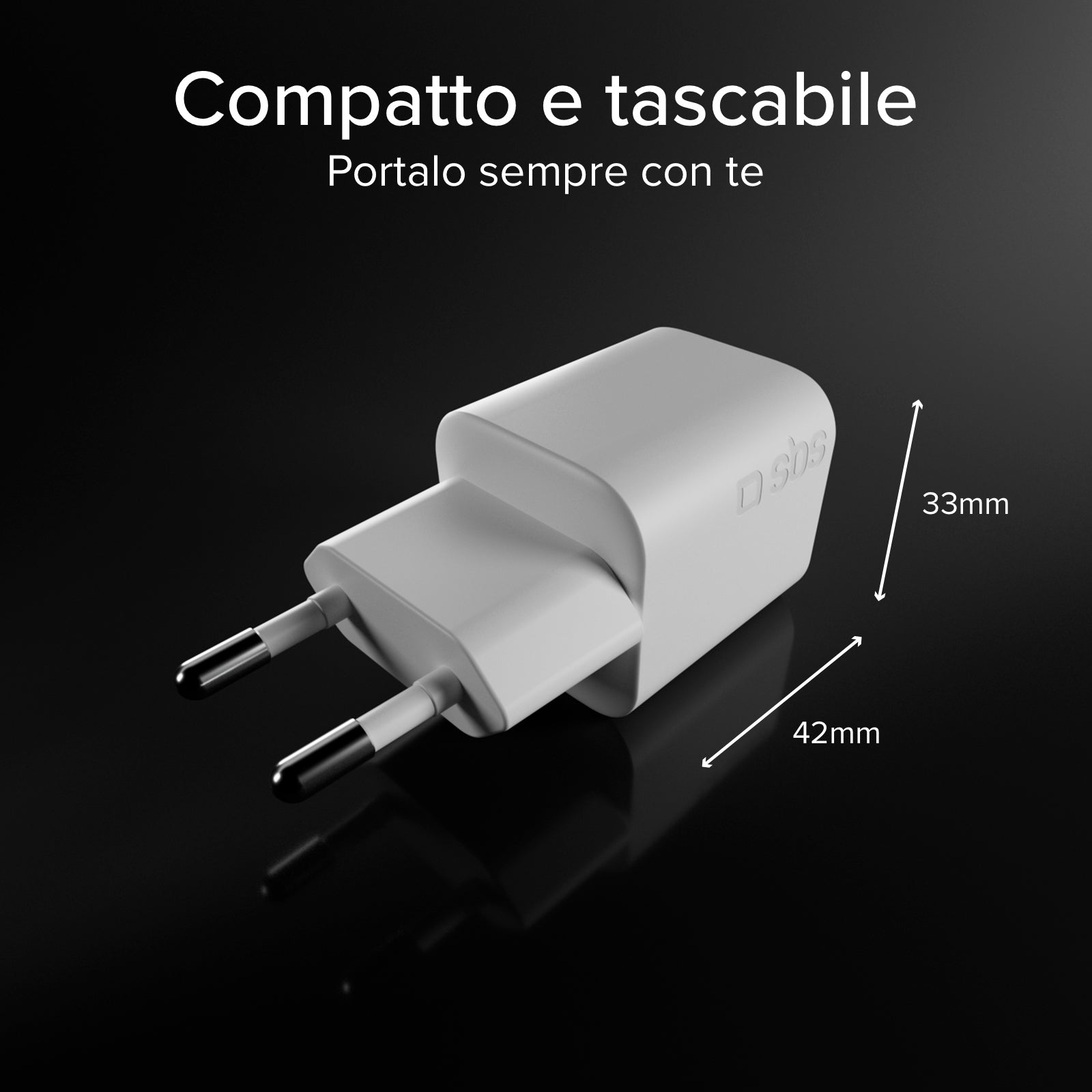 Kit caricatore da parete 60W PD e AVS, 2 porte e cavo USB-C 1,5 m