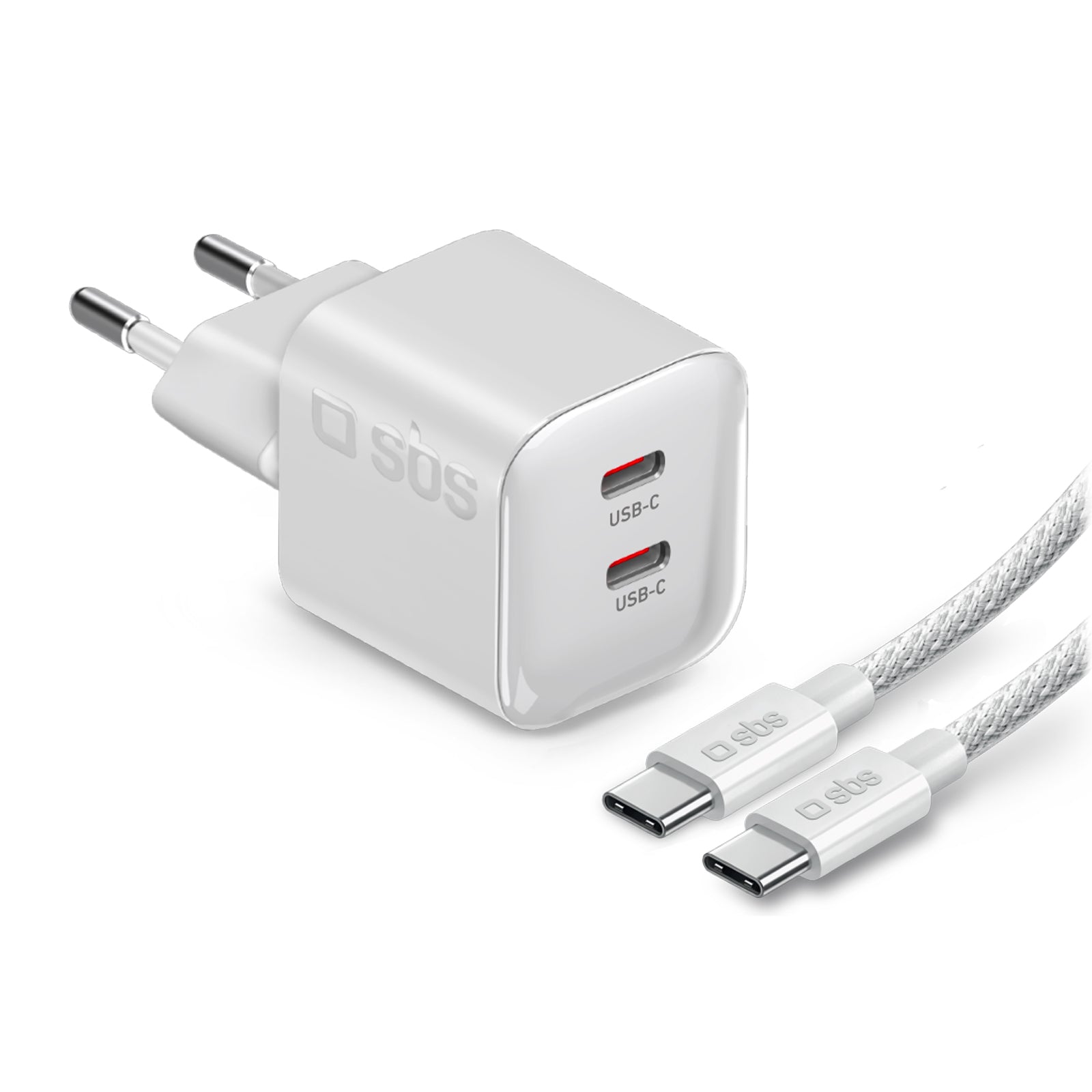 Kit caricatore da parete 60W PD e AVS, 2 porte e cavo USB-C 1,5 m