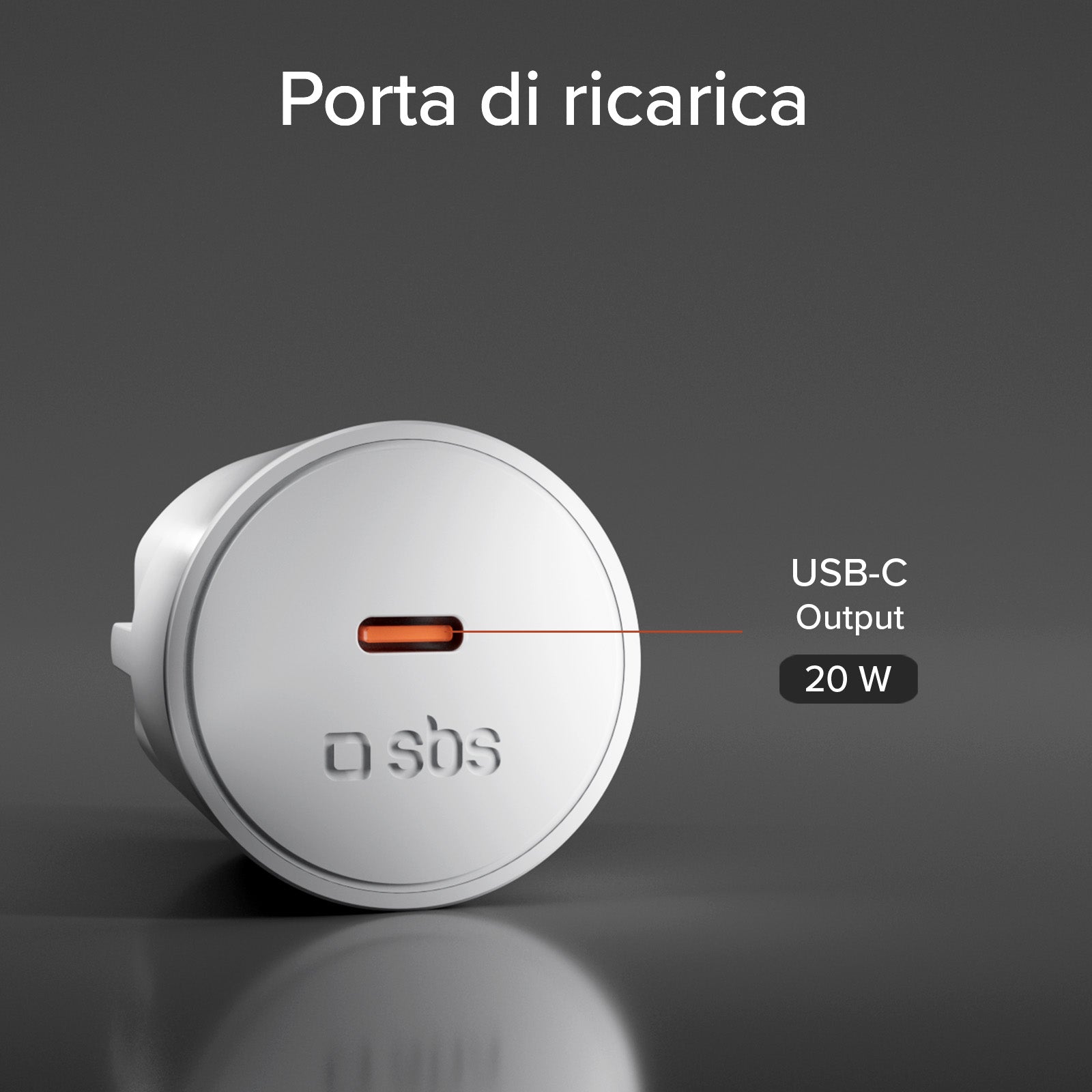 Caricatore con spina Schuko e porta USB-C 20W PD, adatto per MacBook Neo