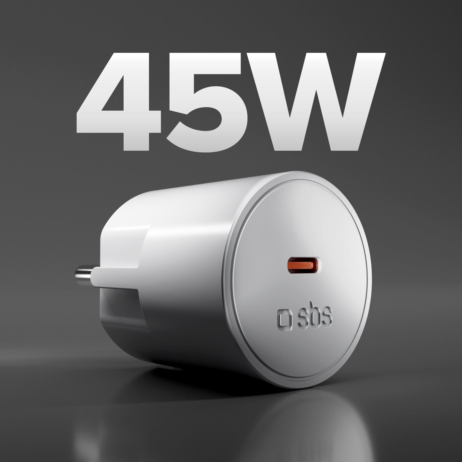 Cargador de pared con enchufe Schuko y puerto USB-C 45W PD