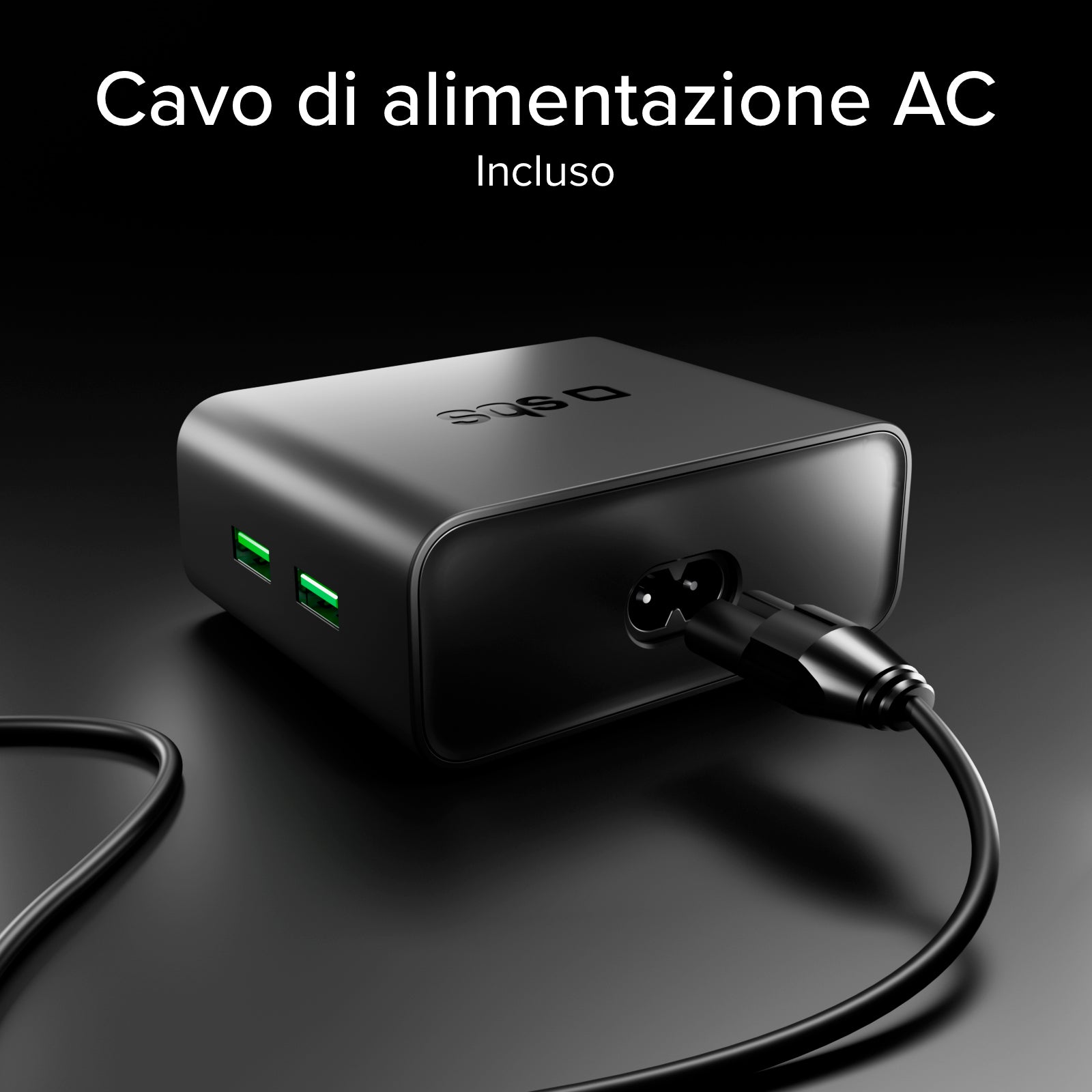 100W Power Delivery Tischladestation mit TFT-Display, 3 USB-C- und 2 USB-A-Anschlüssen, ideal für Laptops