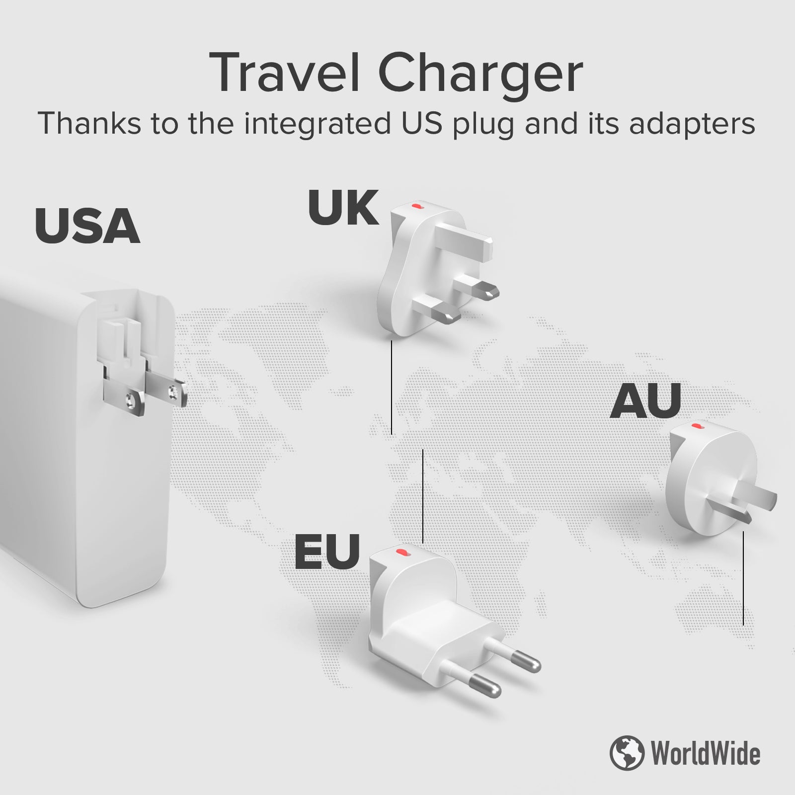 Universal-Reise-Ladegerät-Adapter 100W