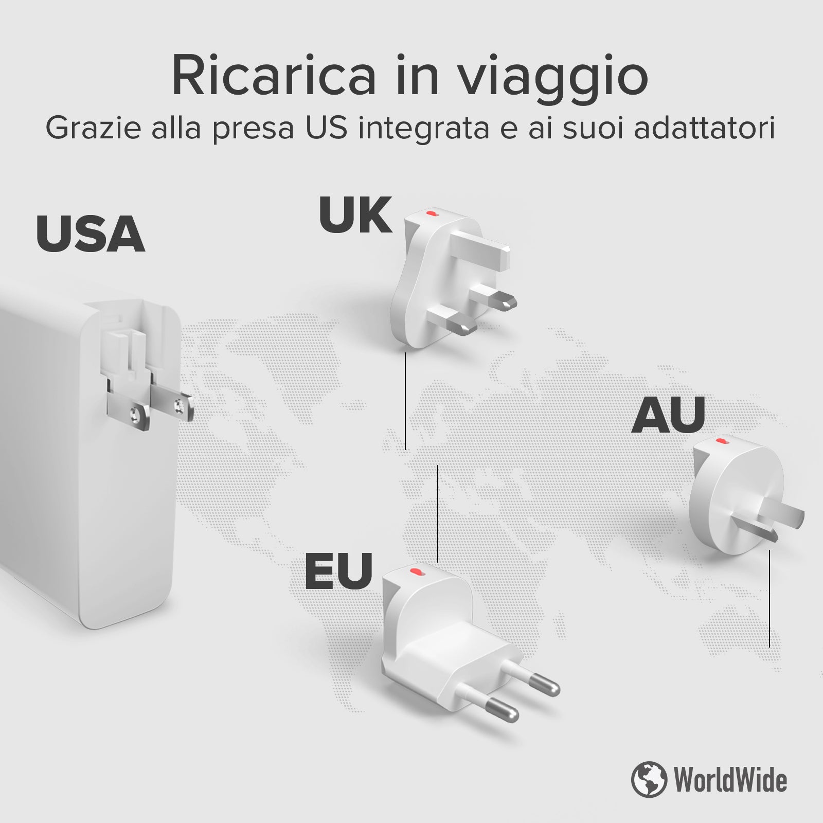 Universal-Reise-Ladegerät-Adapter 100W
