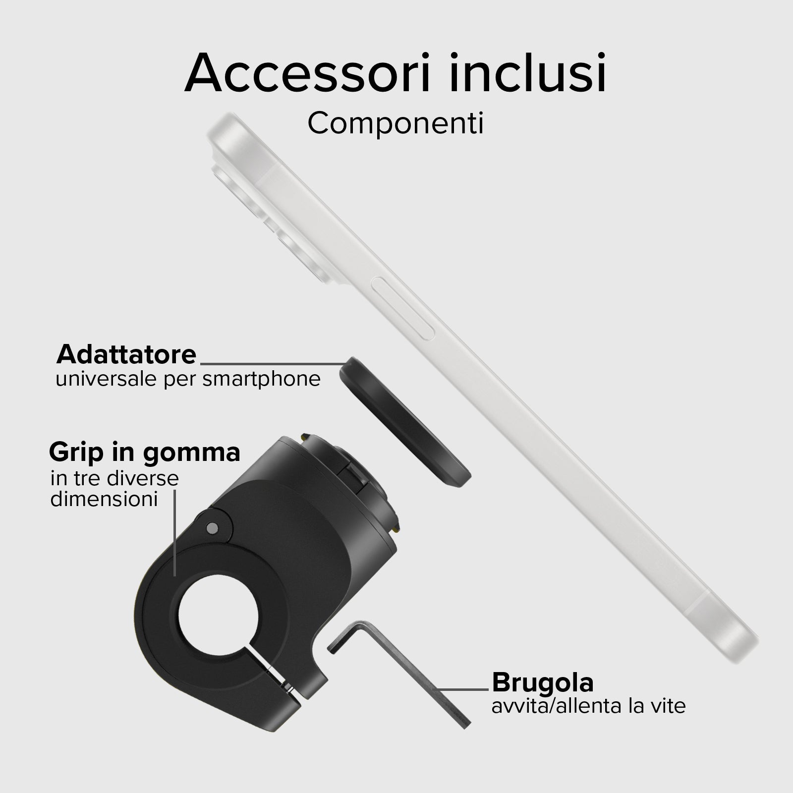 Portacellulare universale Lock Pro per bici e monopattini