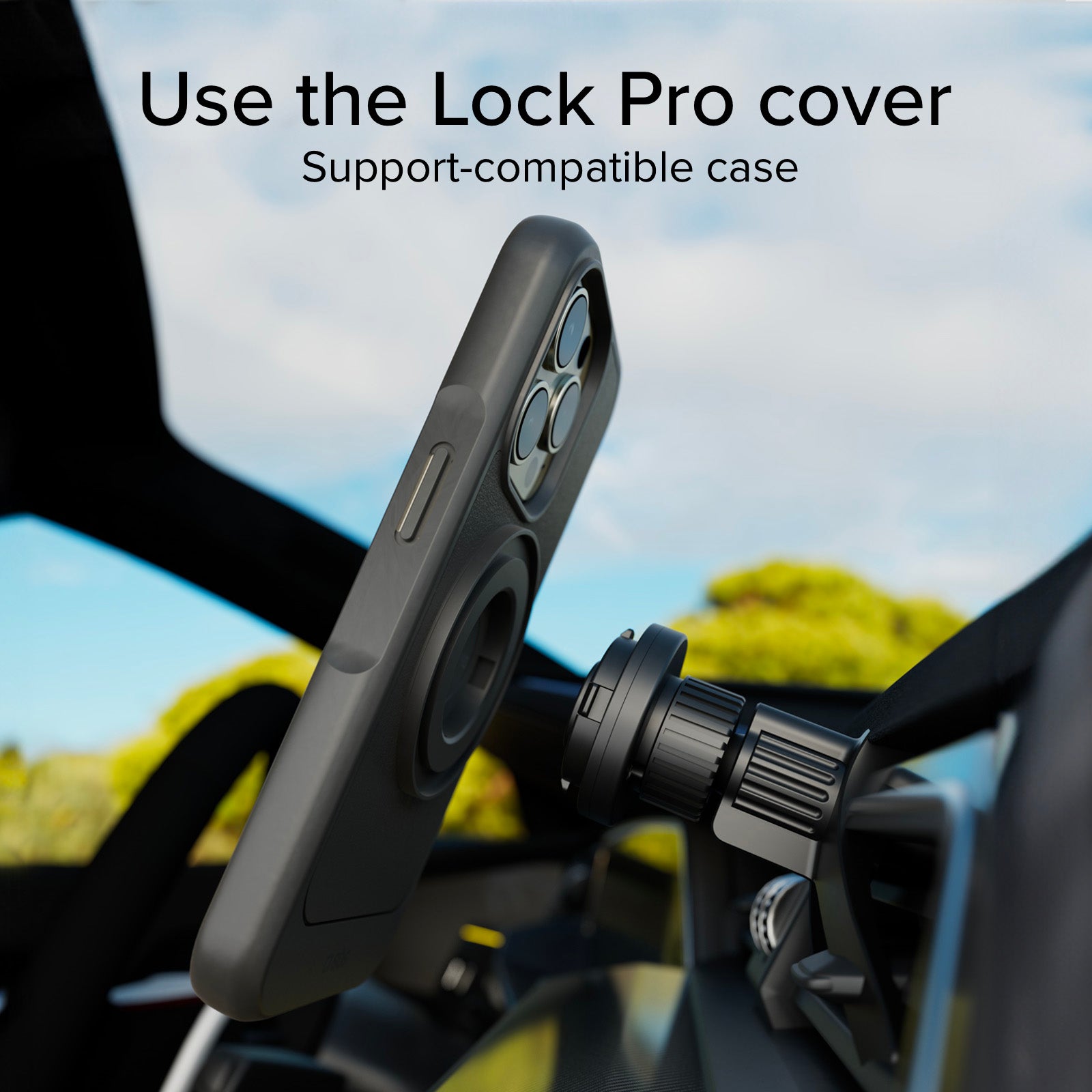 Soporte de coche para rejillas de ventilación con sistema de bloqueo LockPro