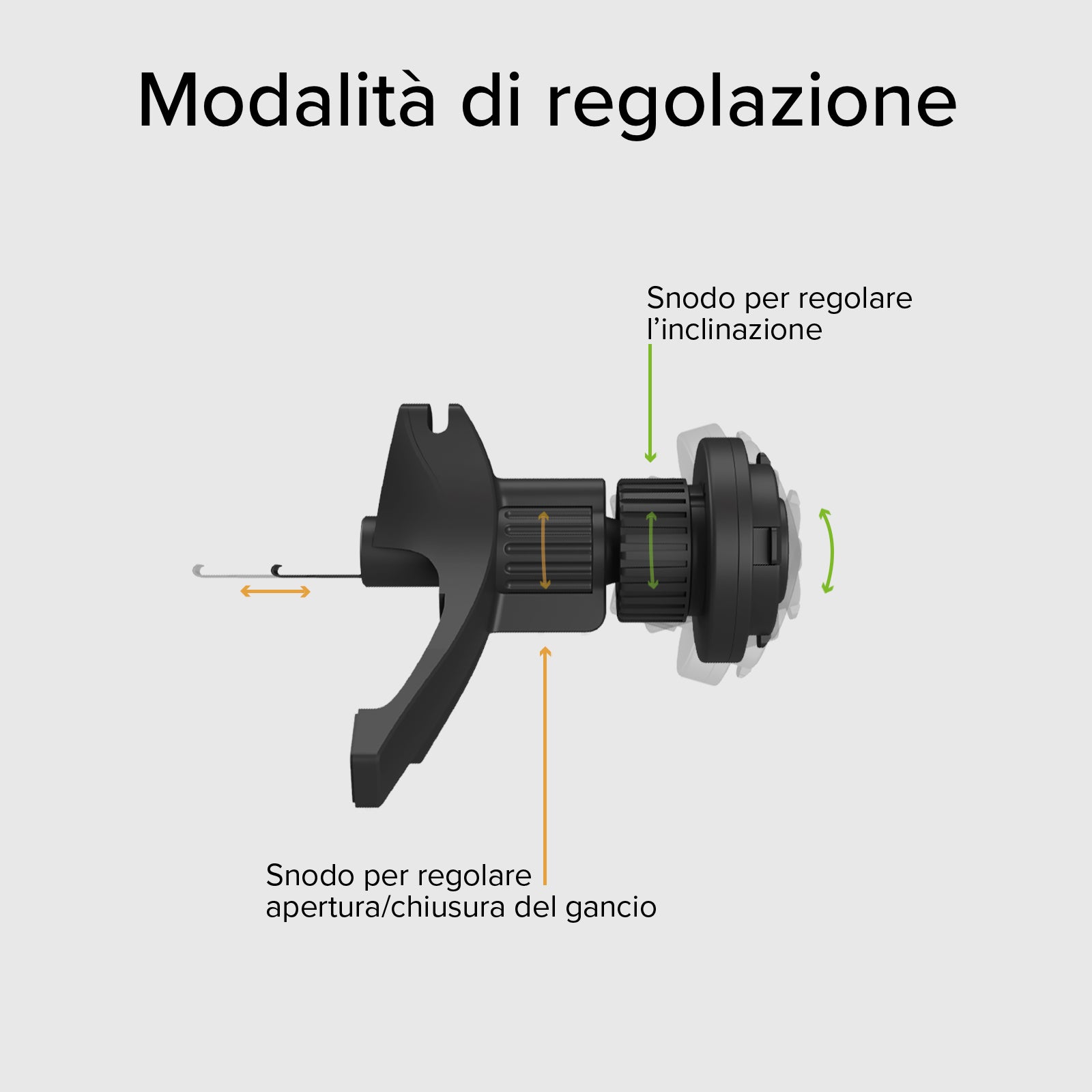 Soporte de coche para rejillas de ventilación con sistema de bloqueo LockPro