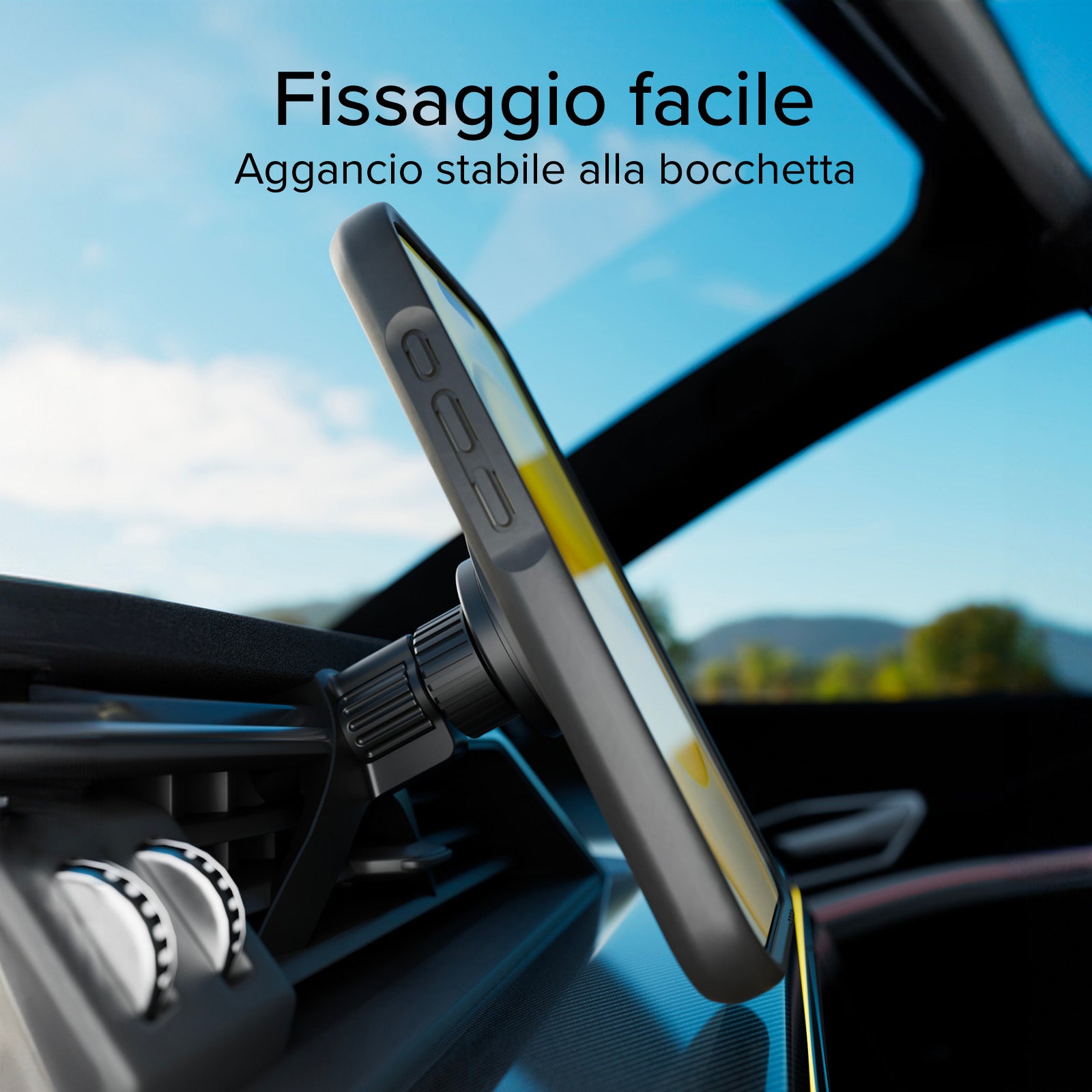 Soporte de coche para rejillas de ventilación con sistema de bloqueo LockPro