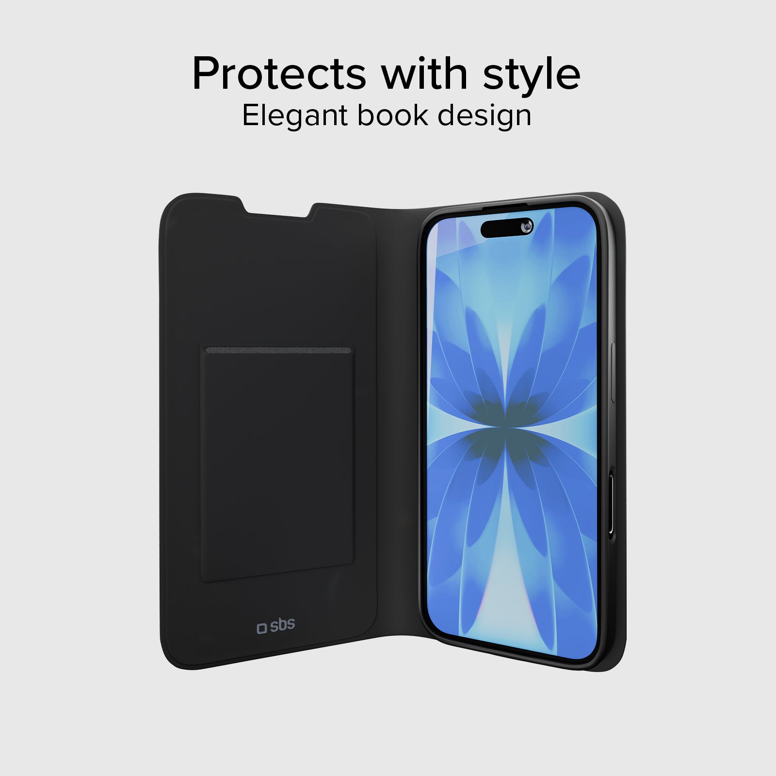 Book-style case with stand support for iPhone 17