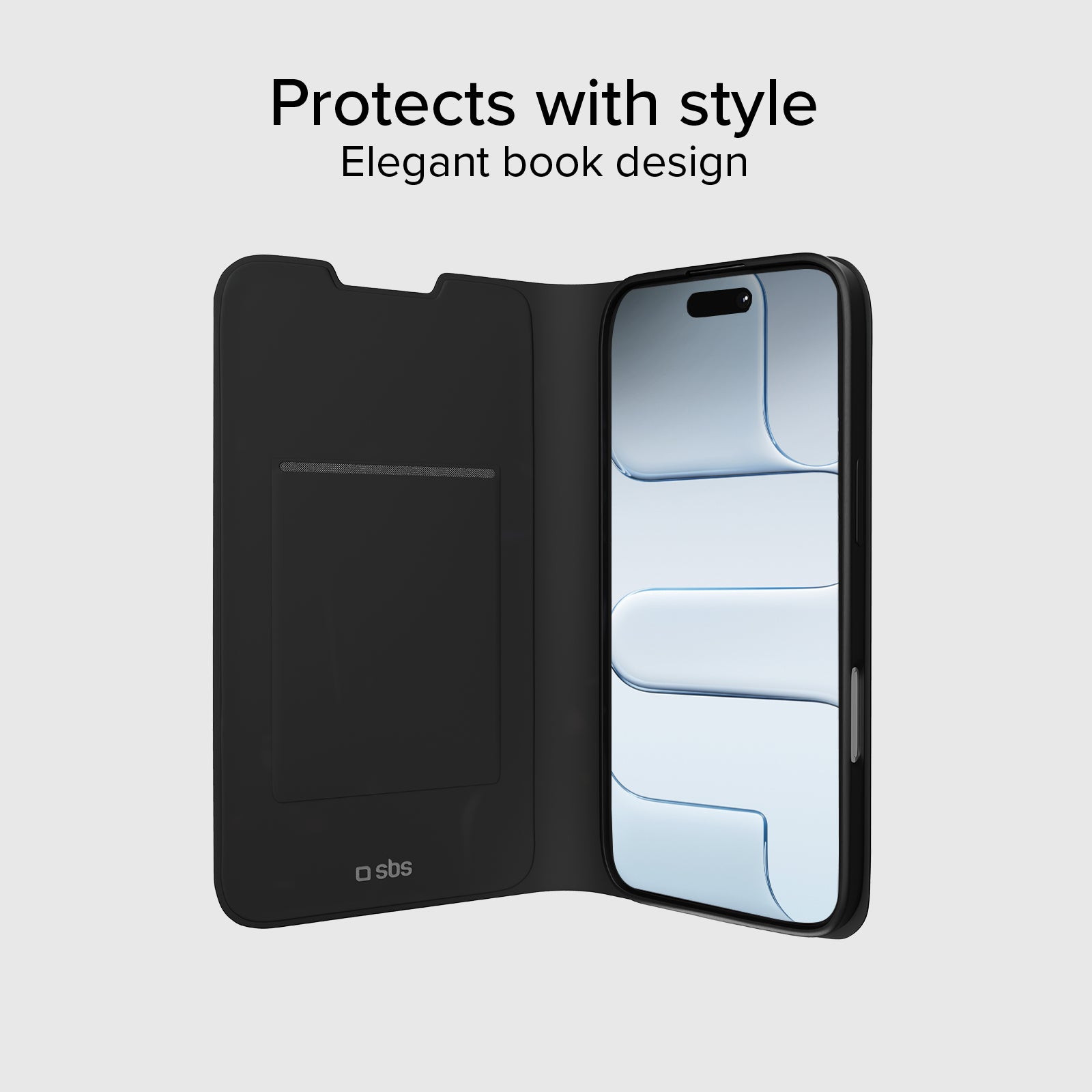 Book-style case with stand support for iPhone Air