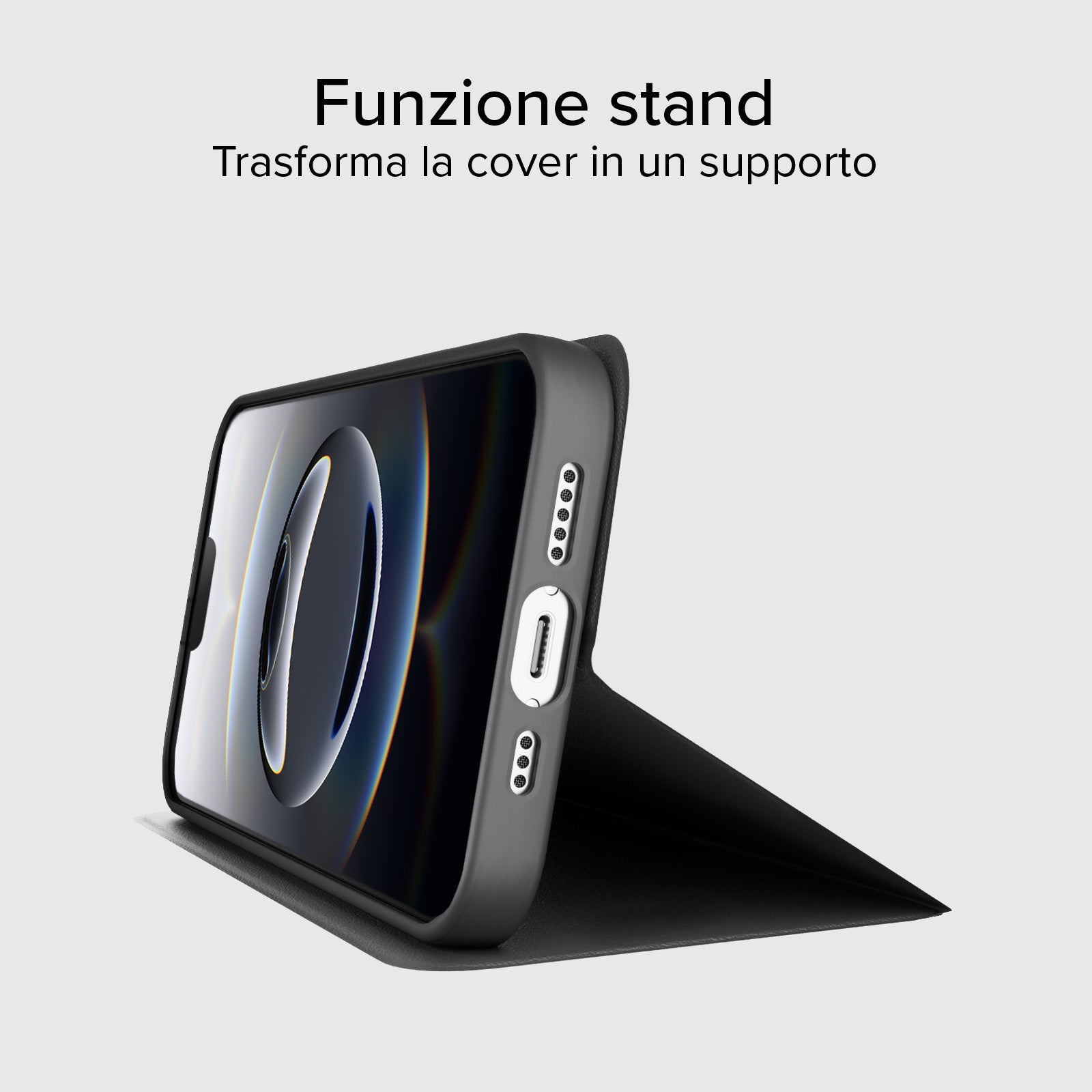 Klapphülle mit Ständer und Soft-Touch-Oberfläche für das iPhone 17e/16e