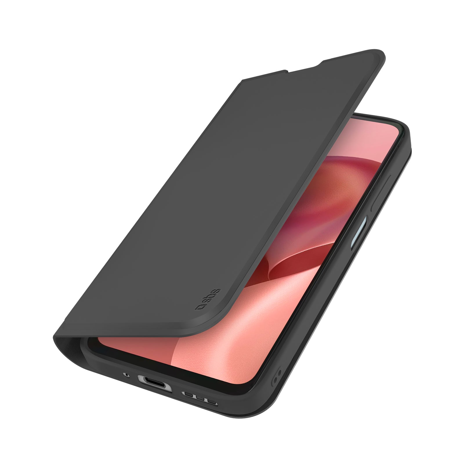 Custodia a libro con supporto stand e superficie soft touch per Motorola G06