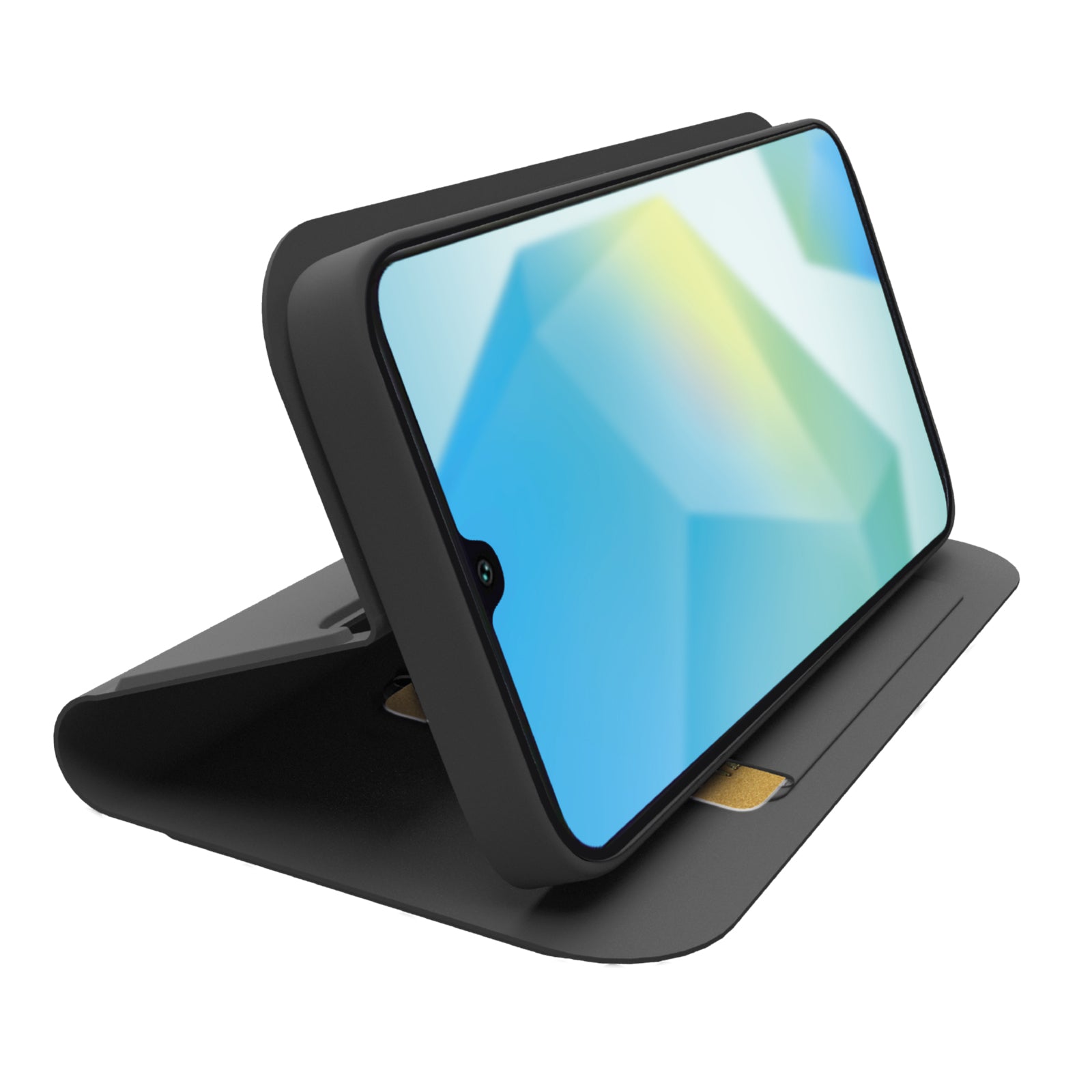 Étui portefeuille avec support et surface douce au toucher pour Samsung A17