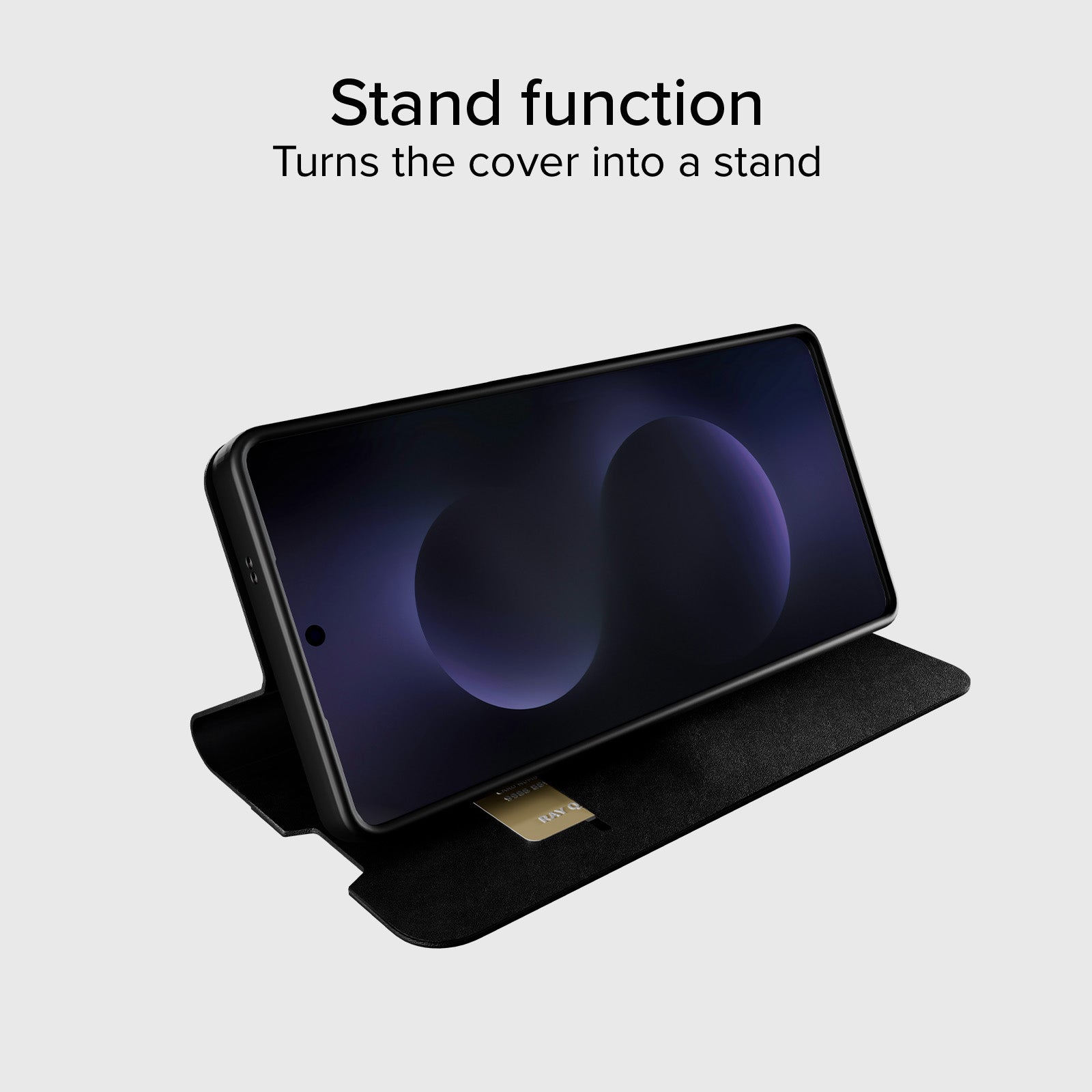 Custodia a libro con supporto stand e superficie soft touch per Samsung S26
