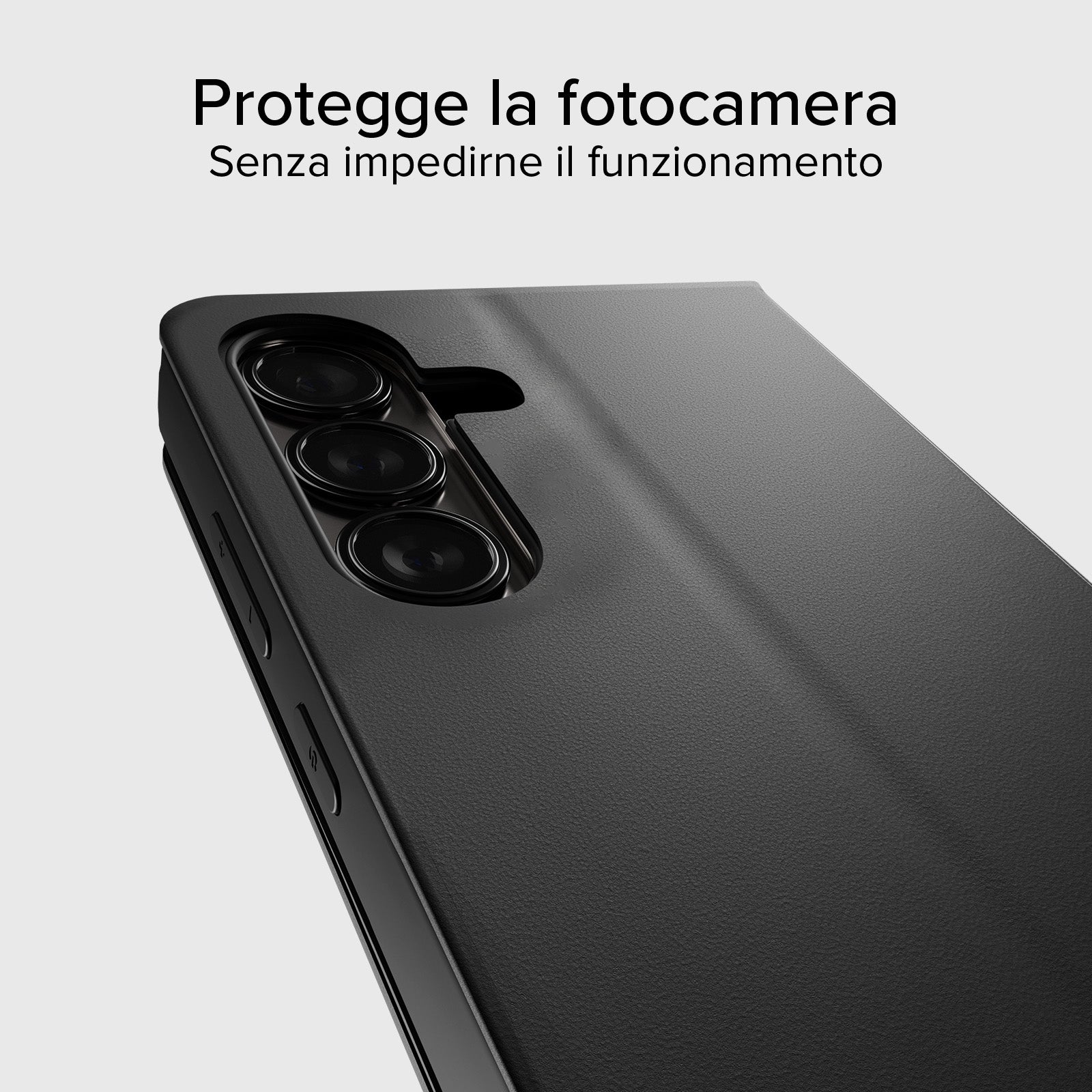 Custodia a libro con supporto stand e superficie soft touch per Samsung S26