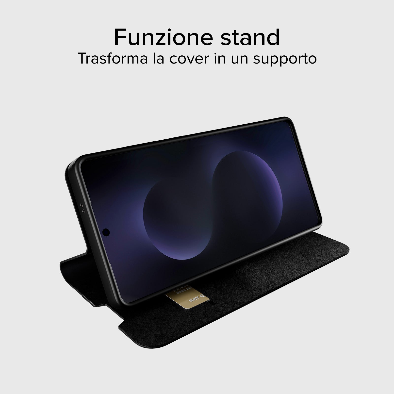 Book-style case with stand support and soft touch surface for Samsung S26 Ultra