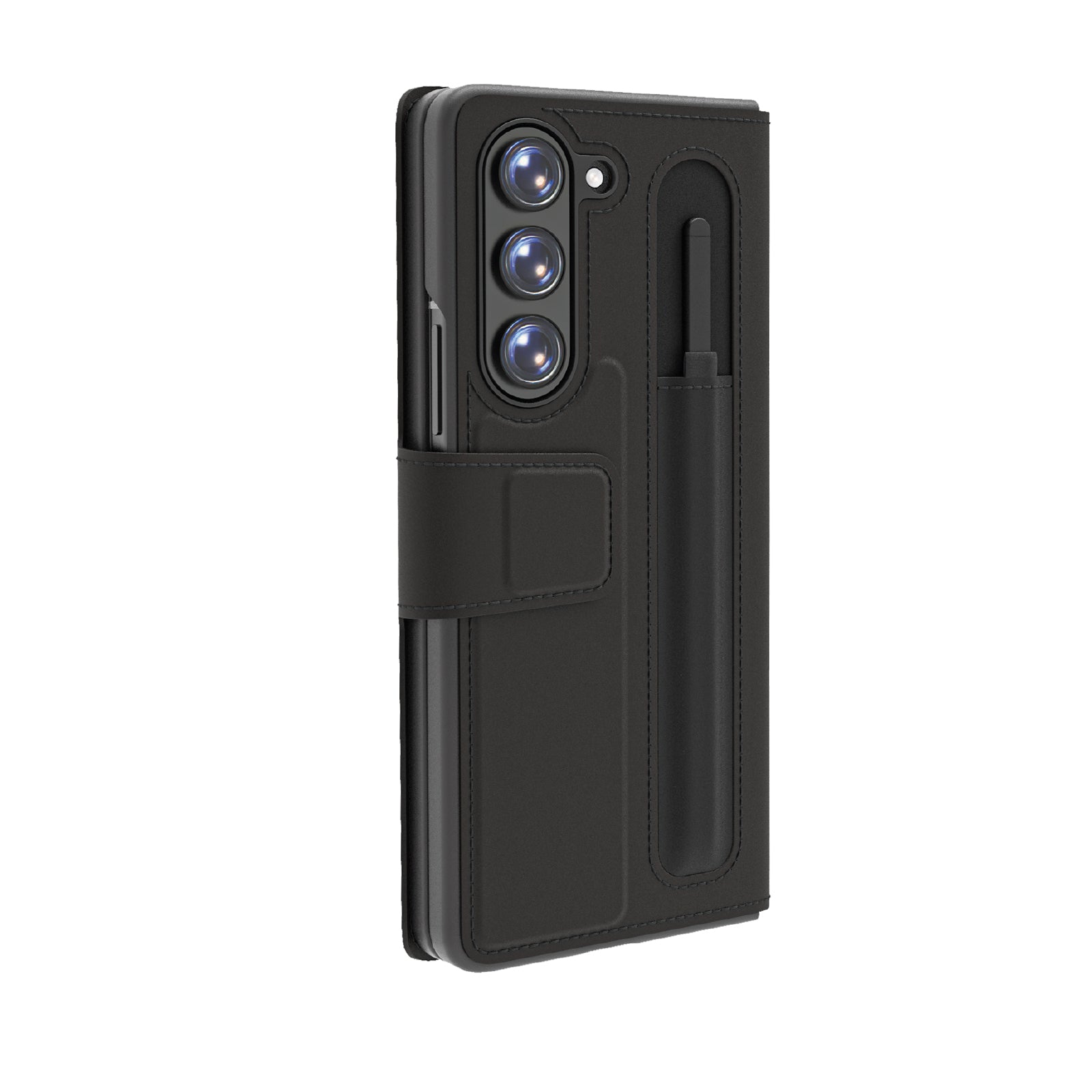 Custodia flip, chiusura magnetica, portatessere, portapenna per Samsung Z Fold 6