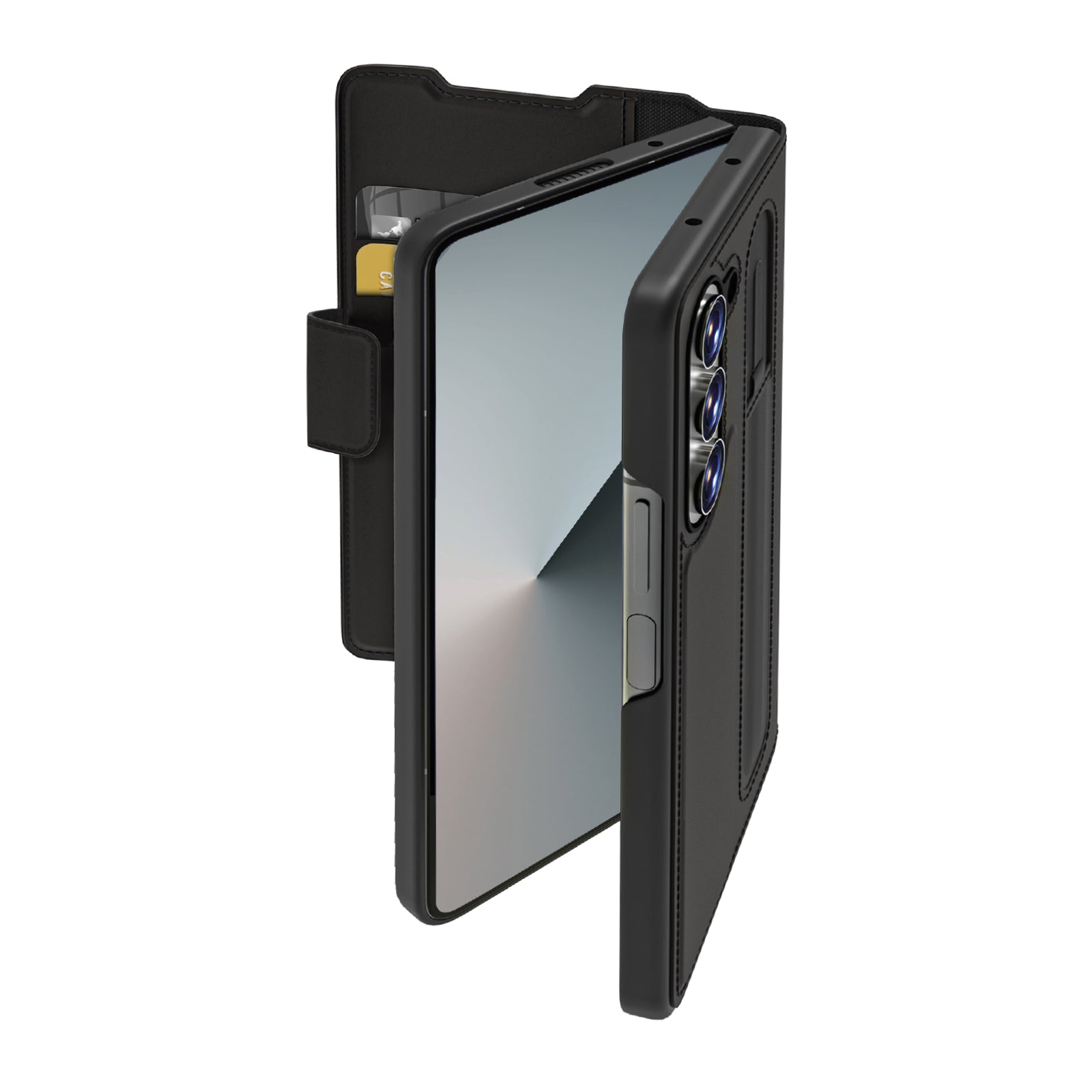 Fold case with magnetic closure and card holder for Samsung Z Fold 7
