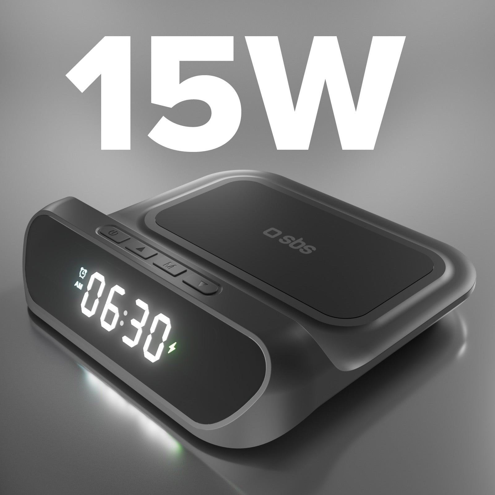 Sveglia 2 in 1 con Ricarica Wireless