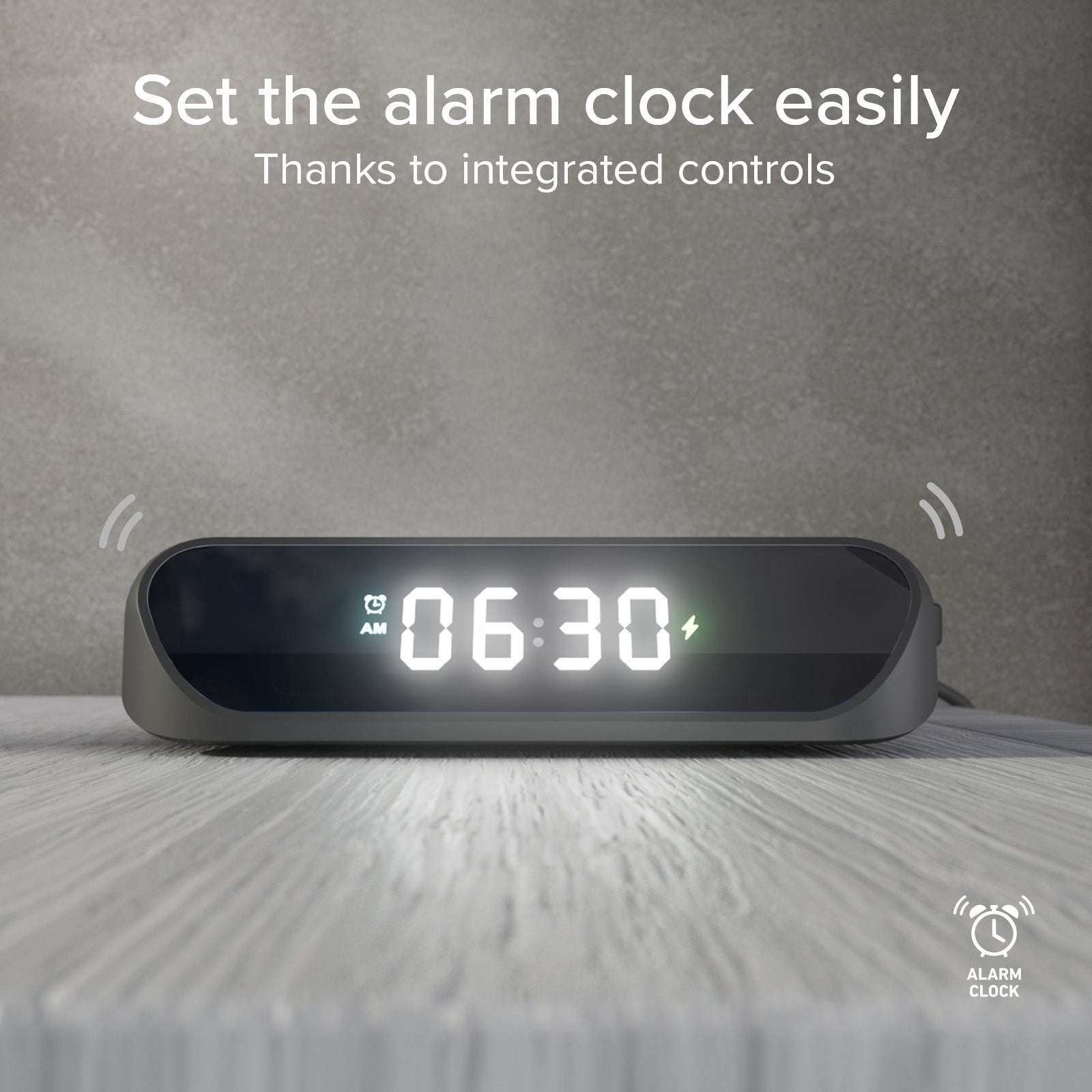 Sveglia 2 in 1 con Ricarica Wireless