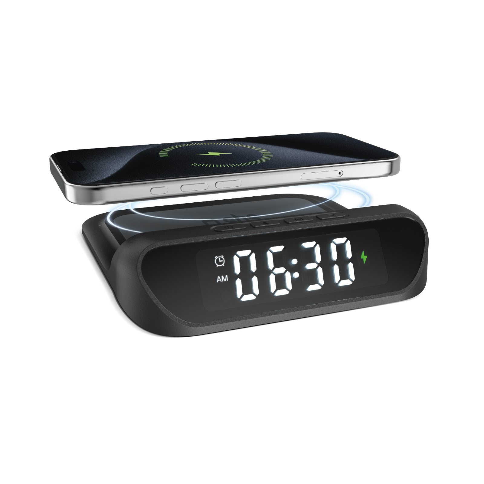 Sveglia 2 in 1 con Ricarica Wireless